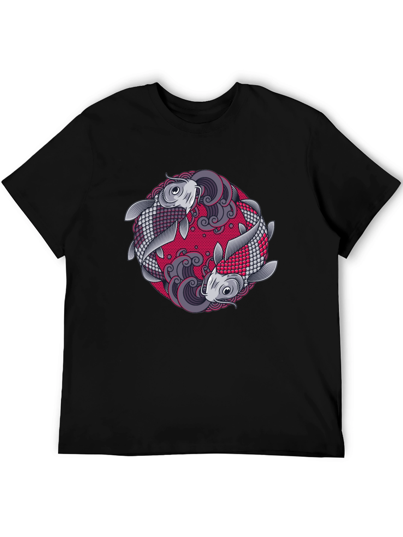Yin Yang Koi Fish Graphic T-Shirt