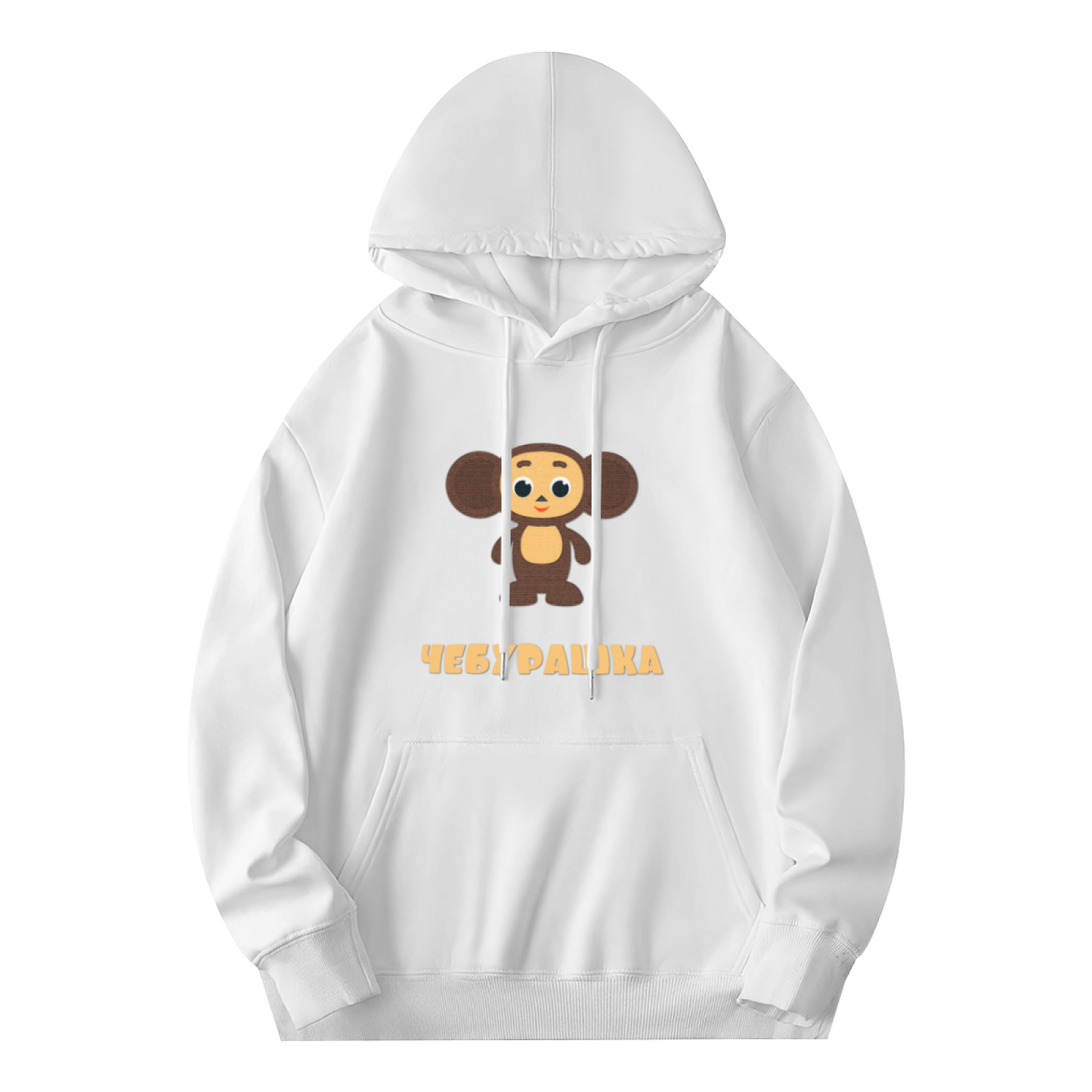 Cute Cheburashka Cartoon Hoodie, Gentle Soft Unisex Sweatshirt