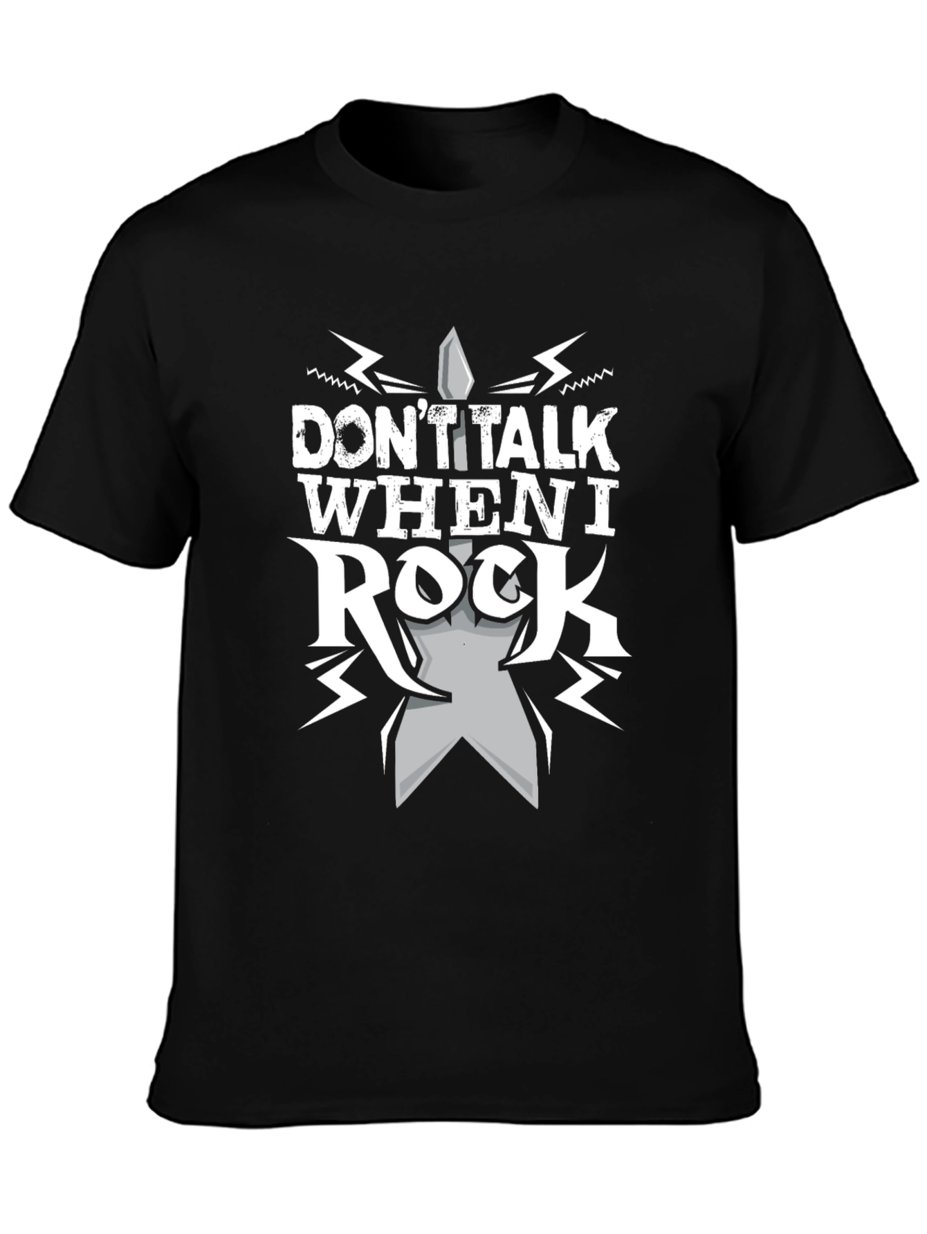 Dont Talk When I Rock Black T-Shirt