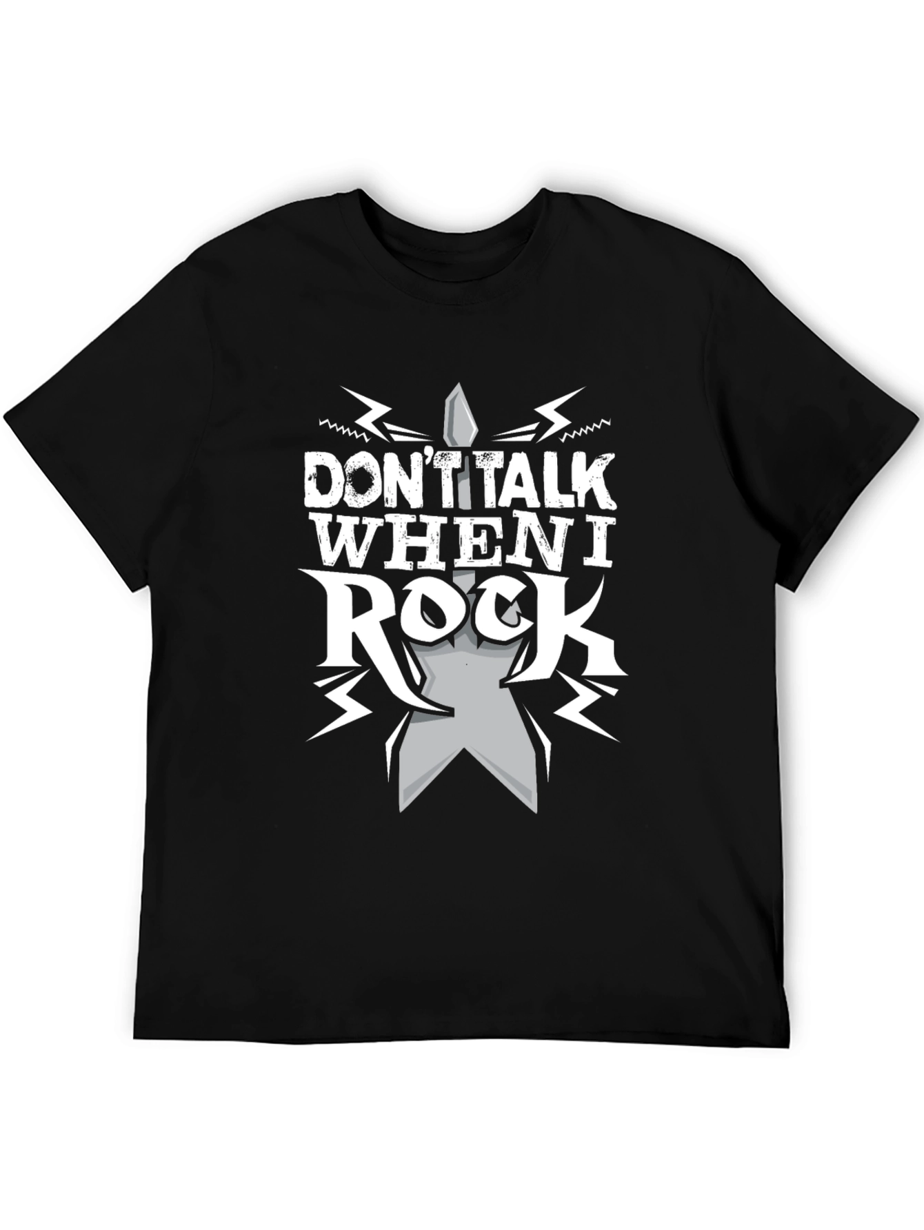 Dont Talk When I Rock Black T-Shirt