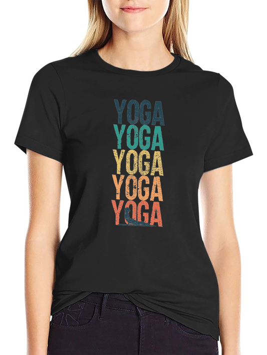 Mens Yoga Graphic Tee - Retro Design