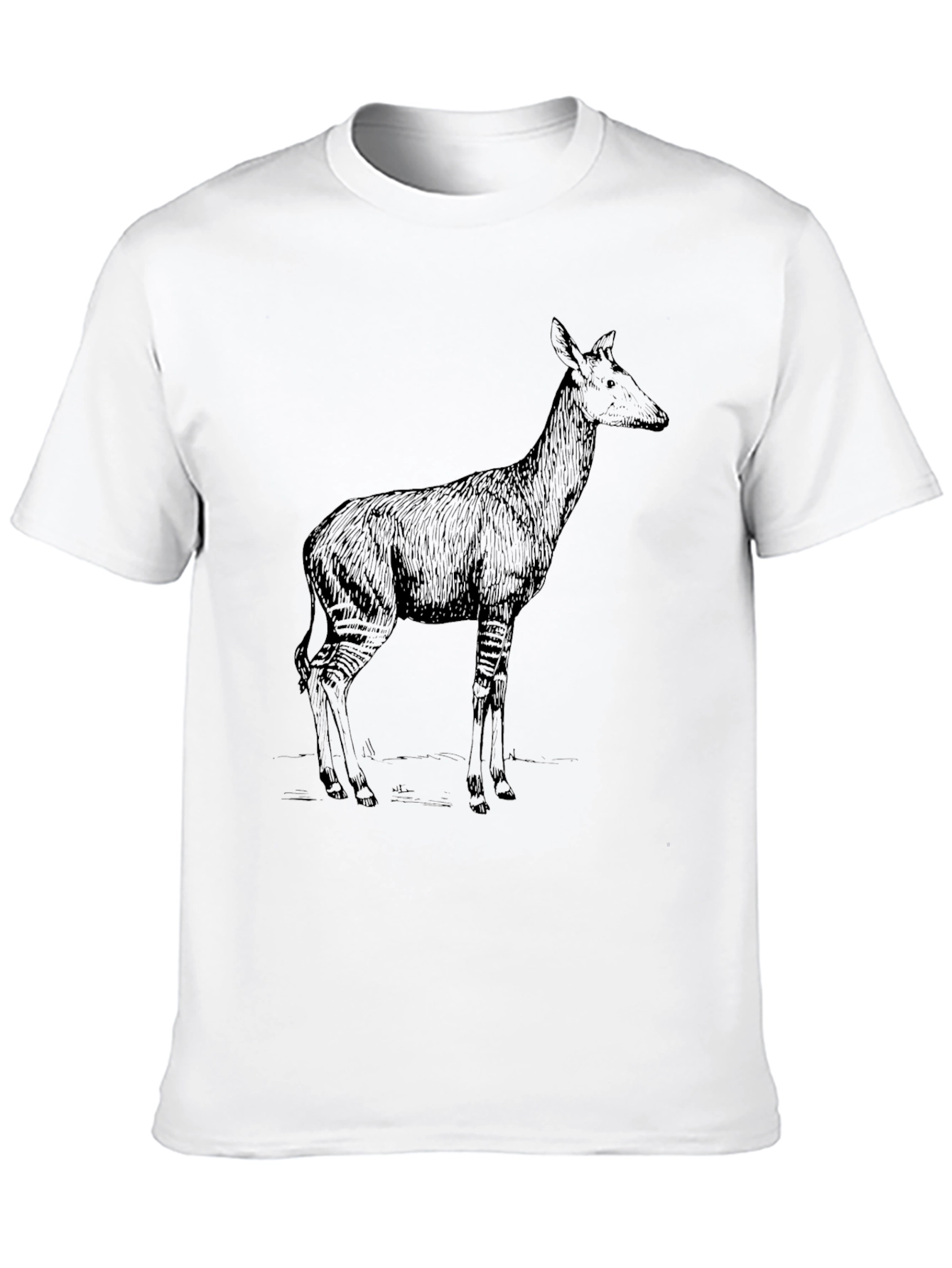 Okapi Graphic Tee - Stylish Animal Print Shirt