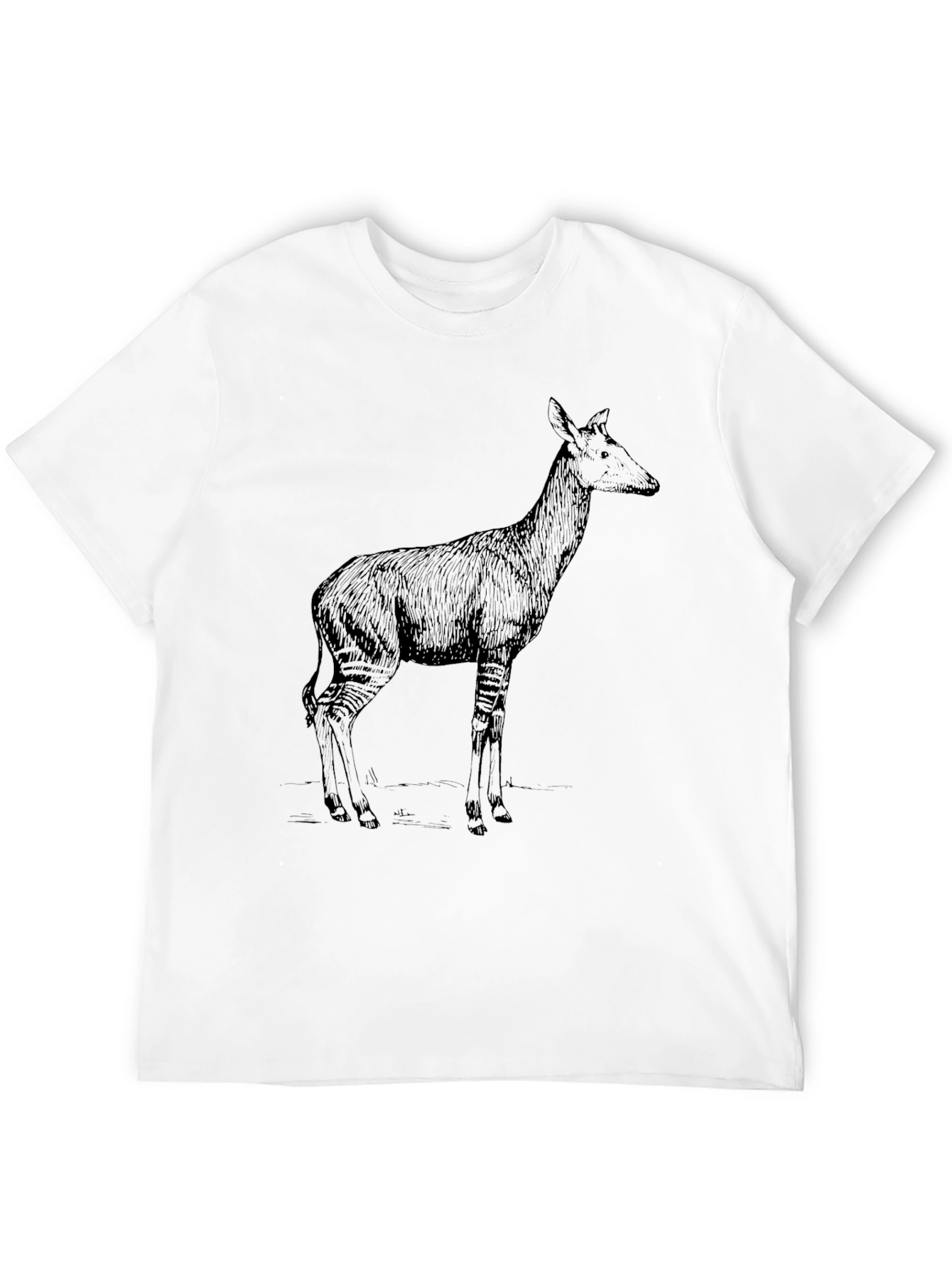 Okapi Graphic Tee - Stylish Animal Print Shirt