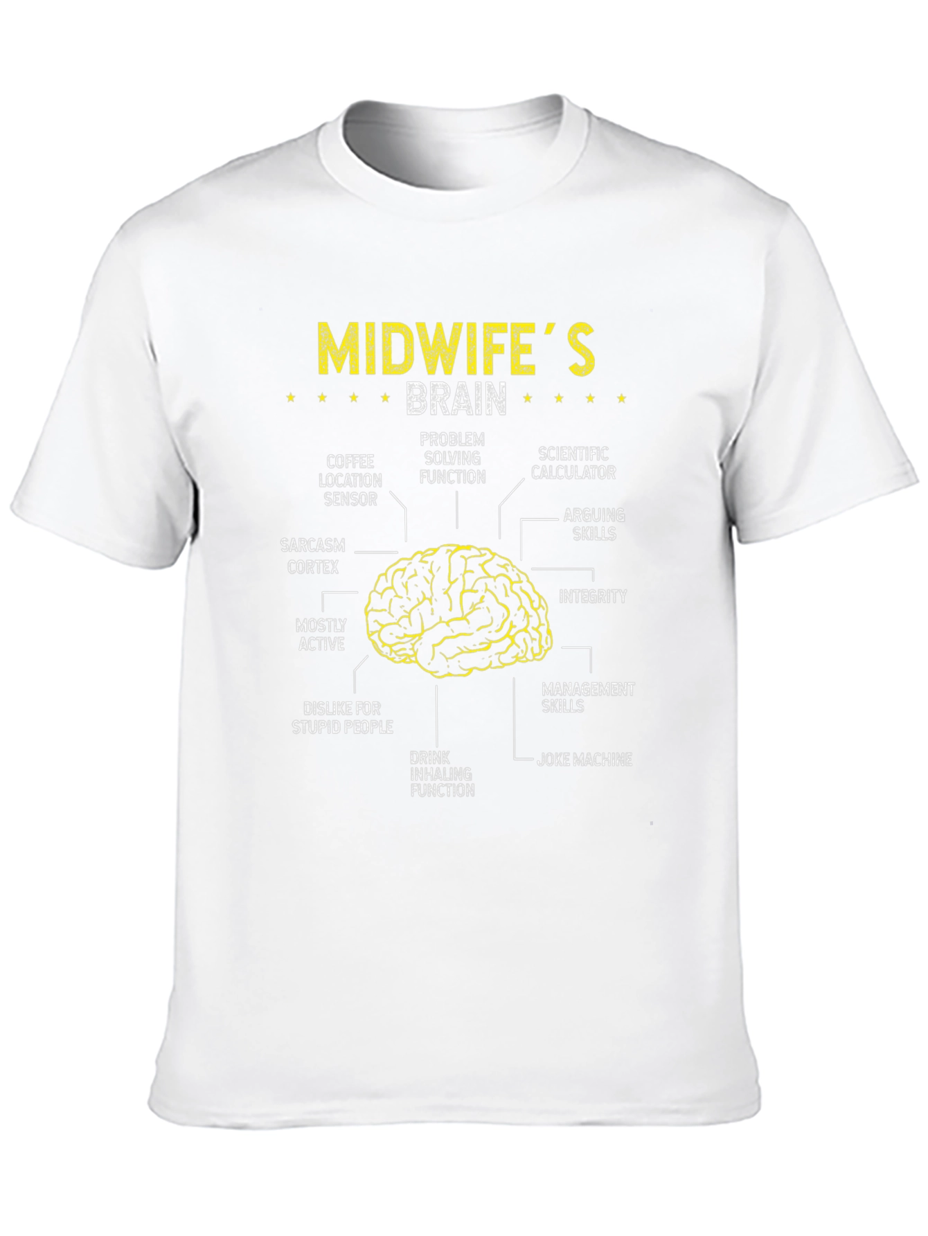 Midwifes Brain Anatomy T-Shirt - Humorous Gift