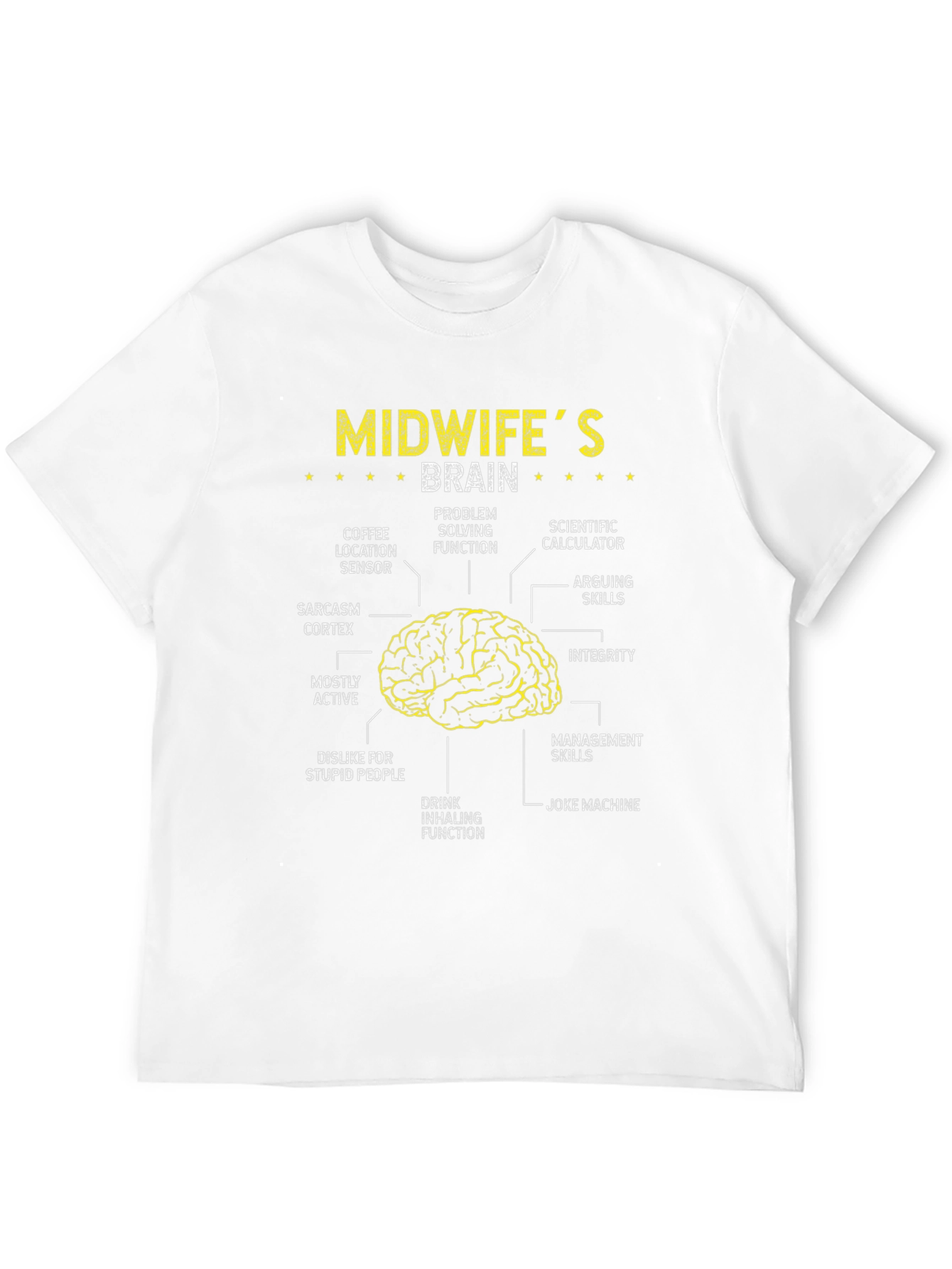 Midwifes Brain Anatomy T-Shirt - Humorous Gift