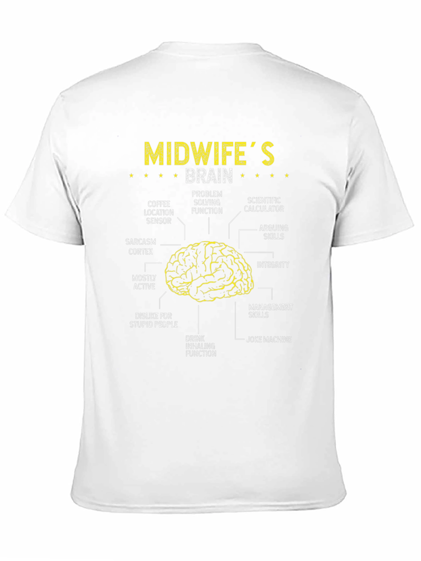 Midwifes Brain Anatomy T-Shirt - Humorous Gift