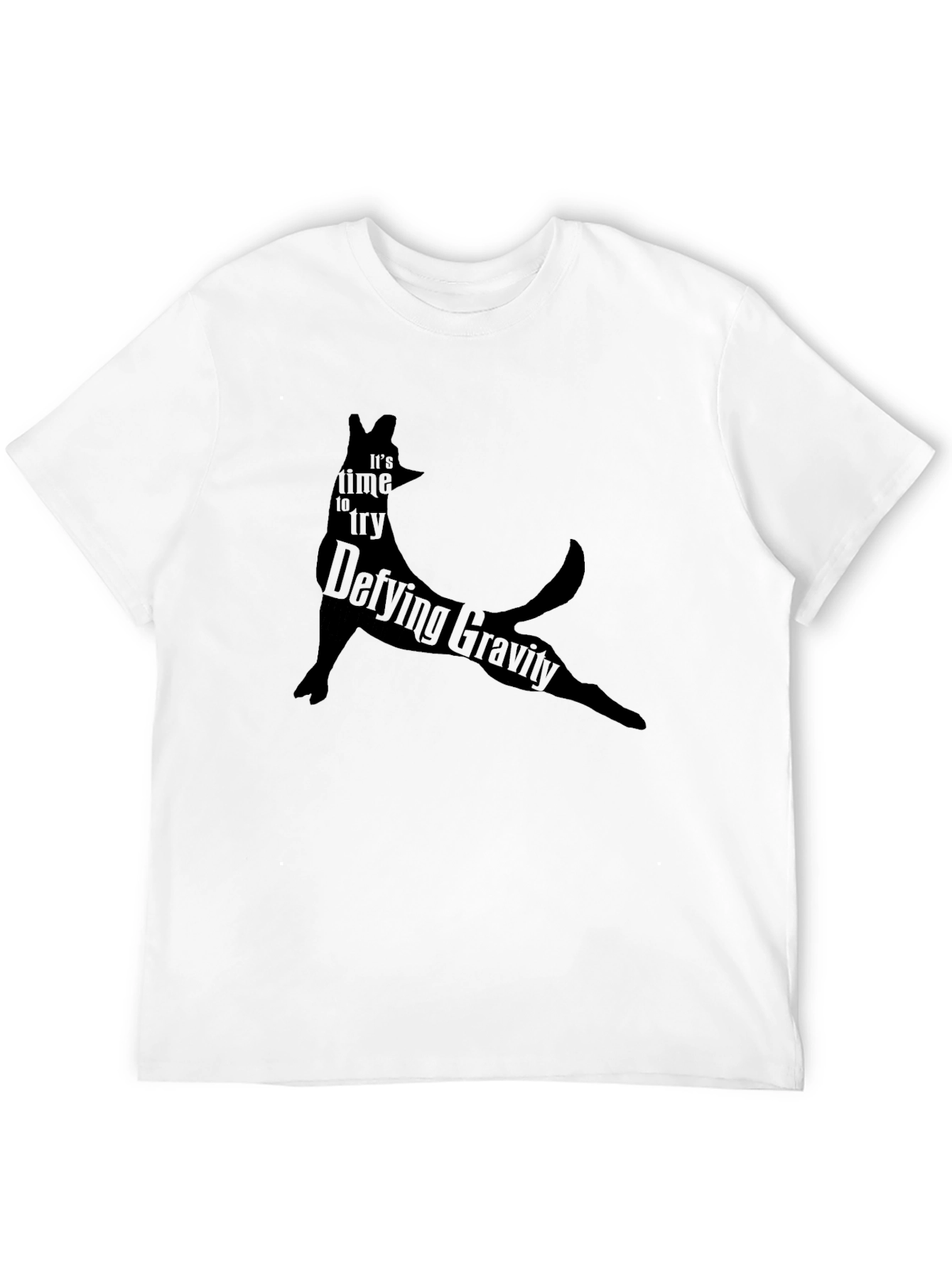 Defying Gravity T-Shirt - Black Dog Silhouette Tee