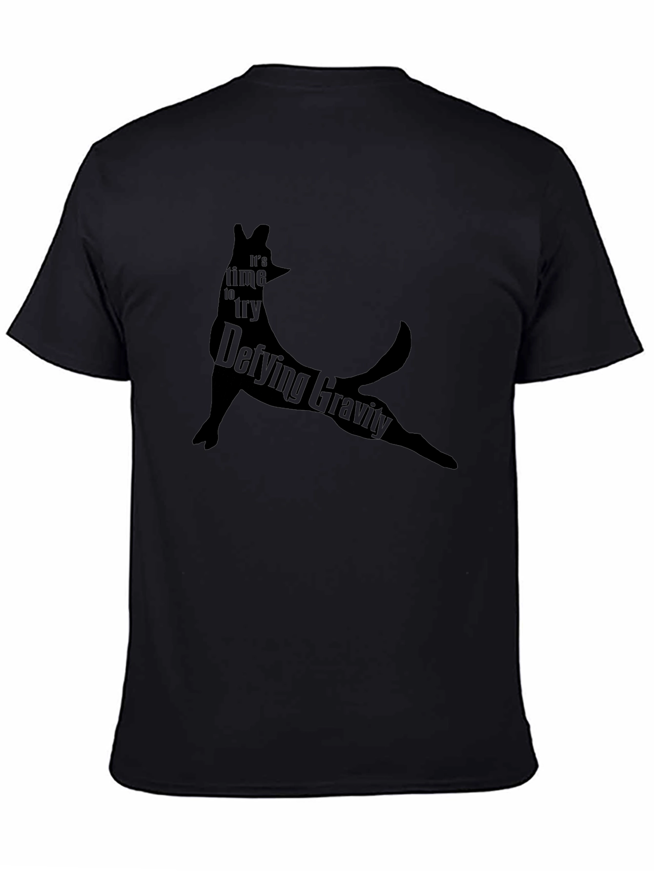Defying Gravity T-Shirt - Black Dog Silhouette Tee