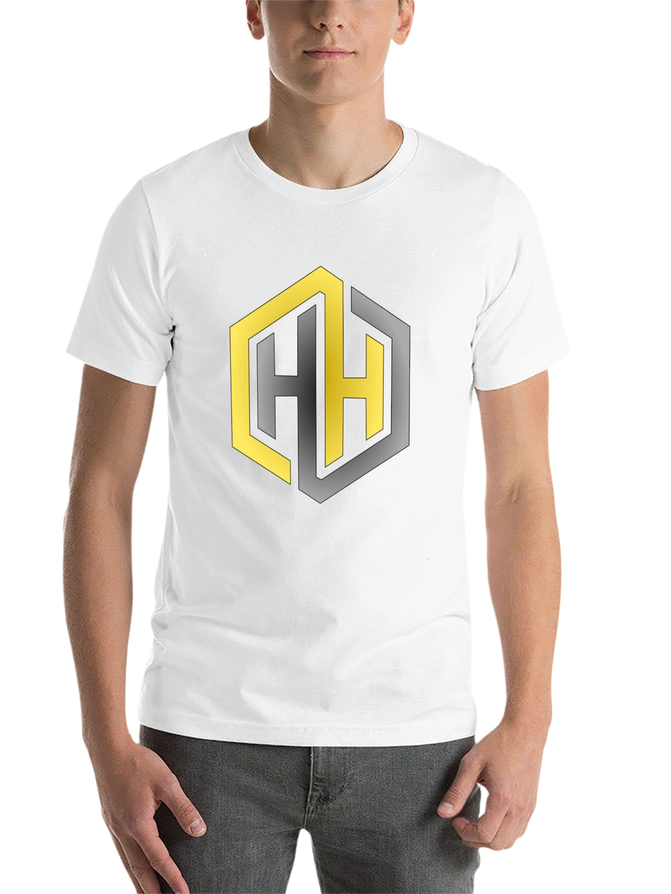 Geometric HH Logo Black T-Shirt
