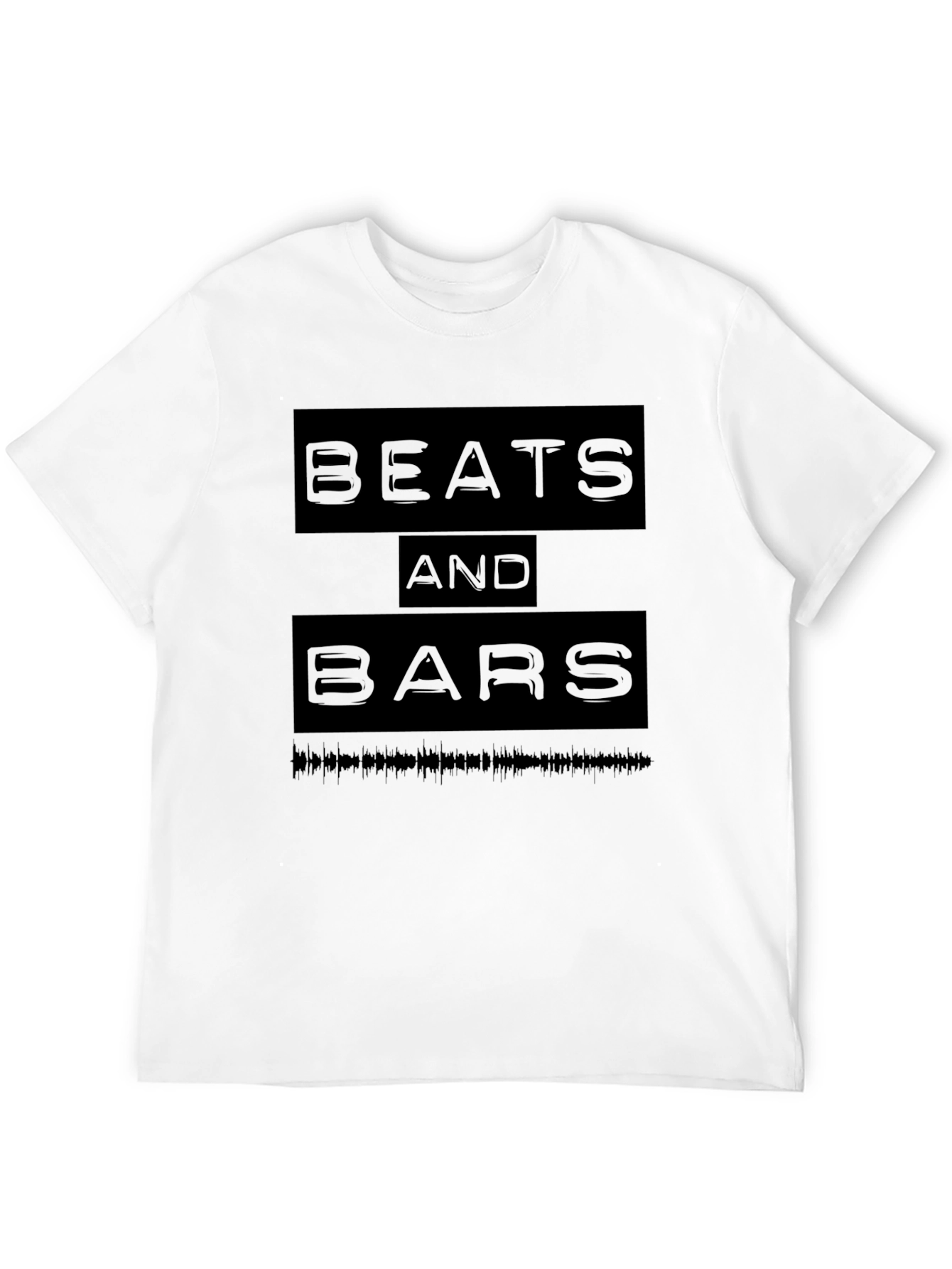 Beats and Bars Black Graphic T-Shirt