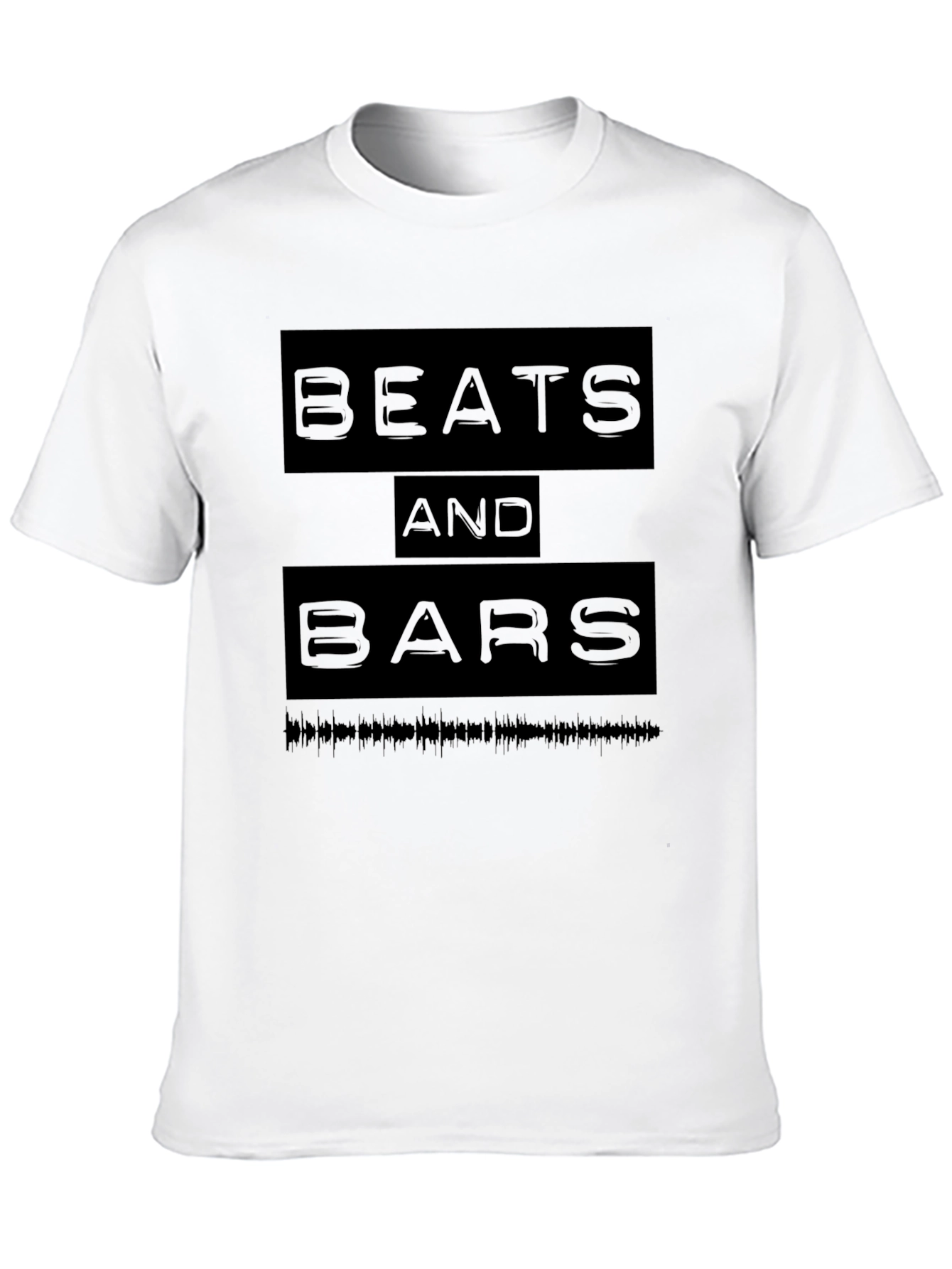 Beats and Bars Black Graphic T-Shirt
