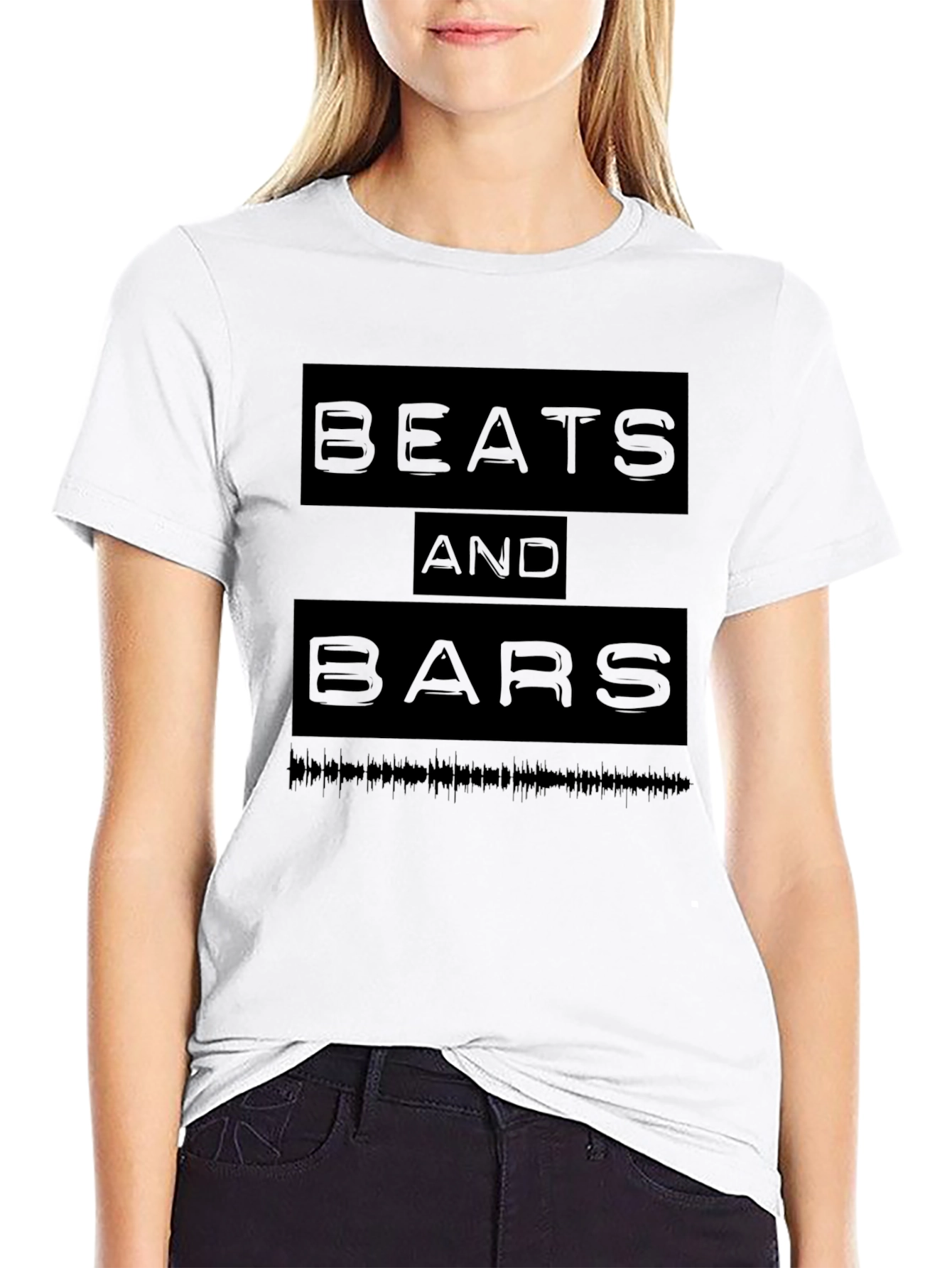 Beats and Bars Black Graphic T-Shirt