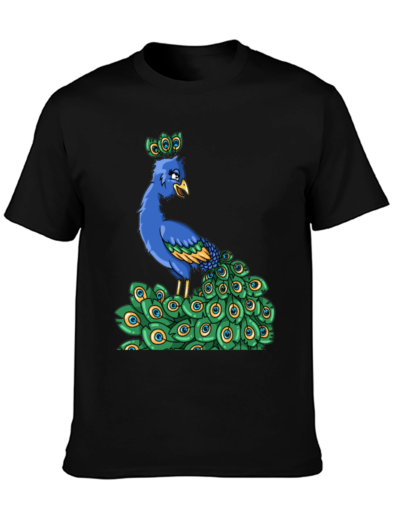 Peacock Cartoon Graphic Tee