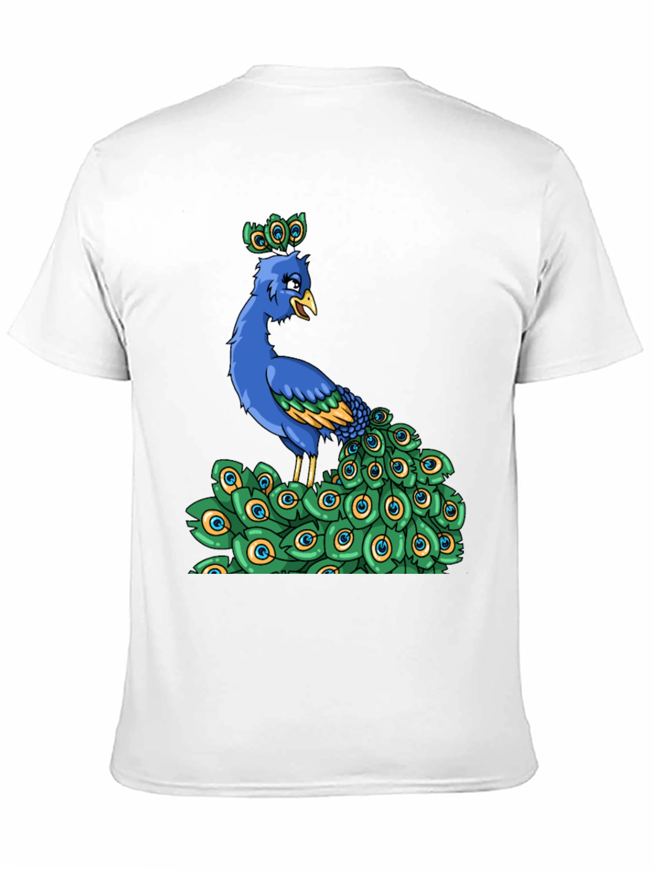 Peacock Cartoon Graphic Tee