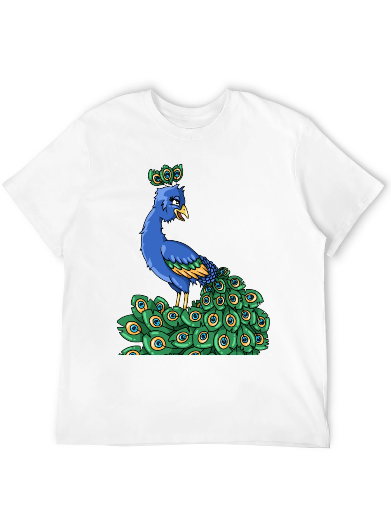 Peacock Cartoon Graphic Tee