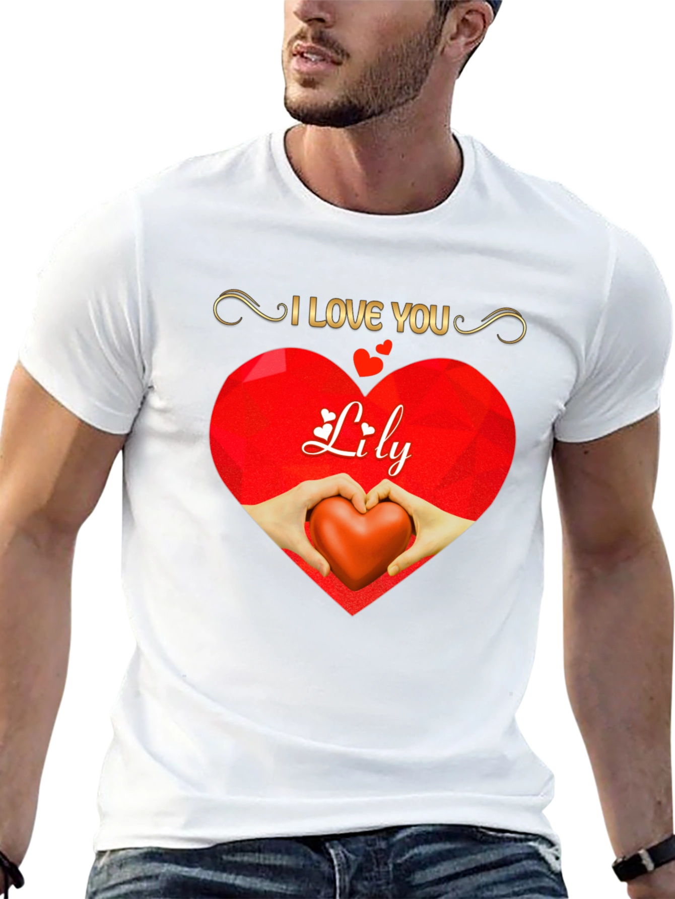 I Love You Lily Heart Graphic Tee
