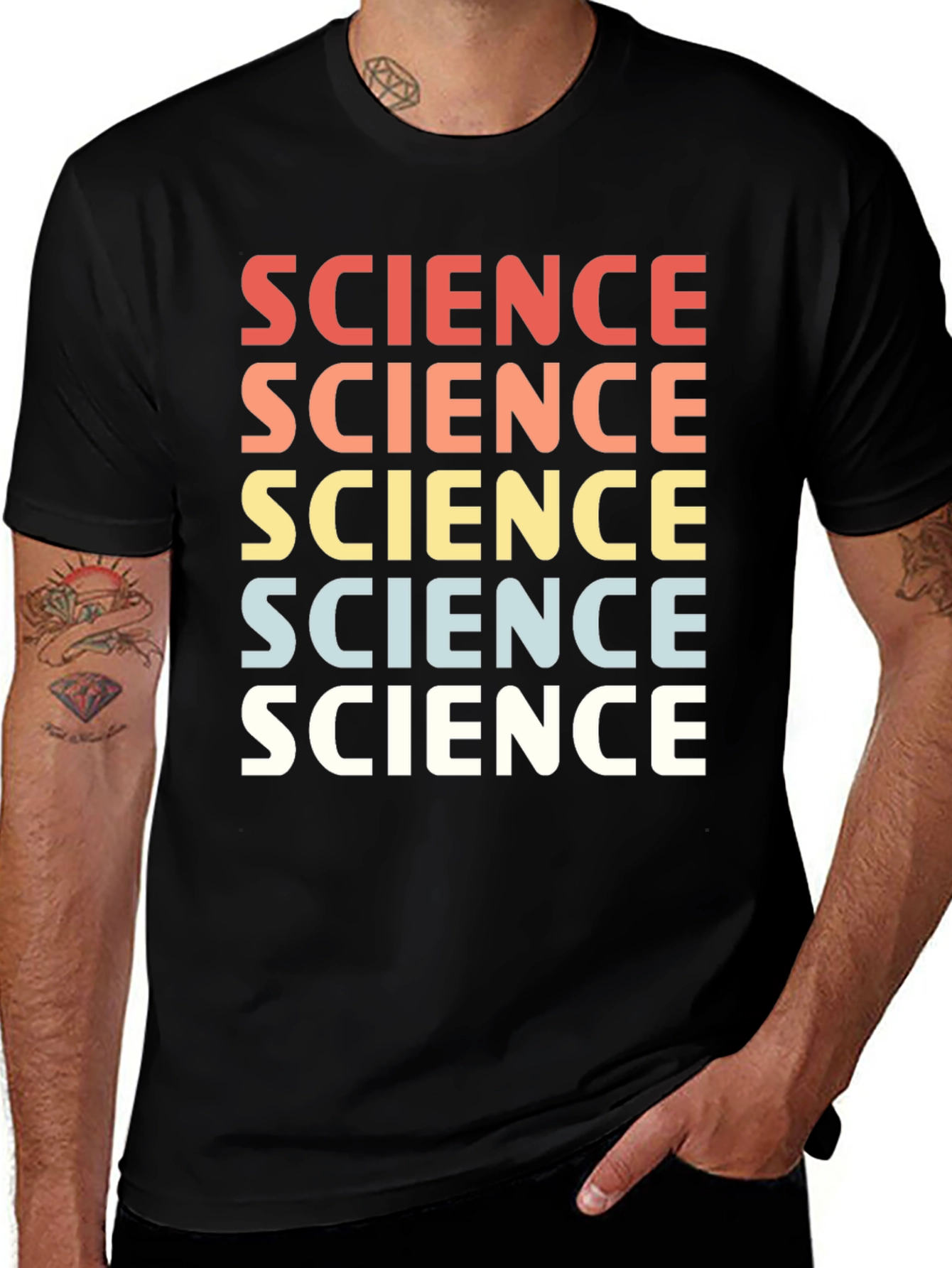 Science Repeated Graphic T-Shirt