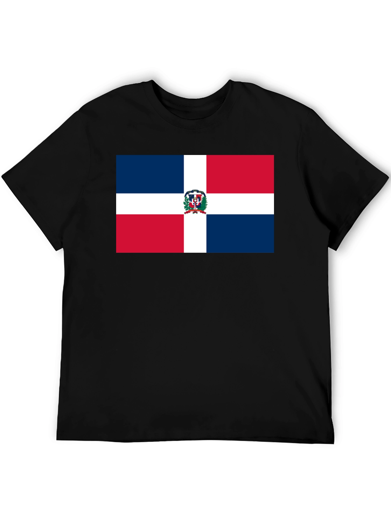Dominican Republic Flag T-Shirt - Black