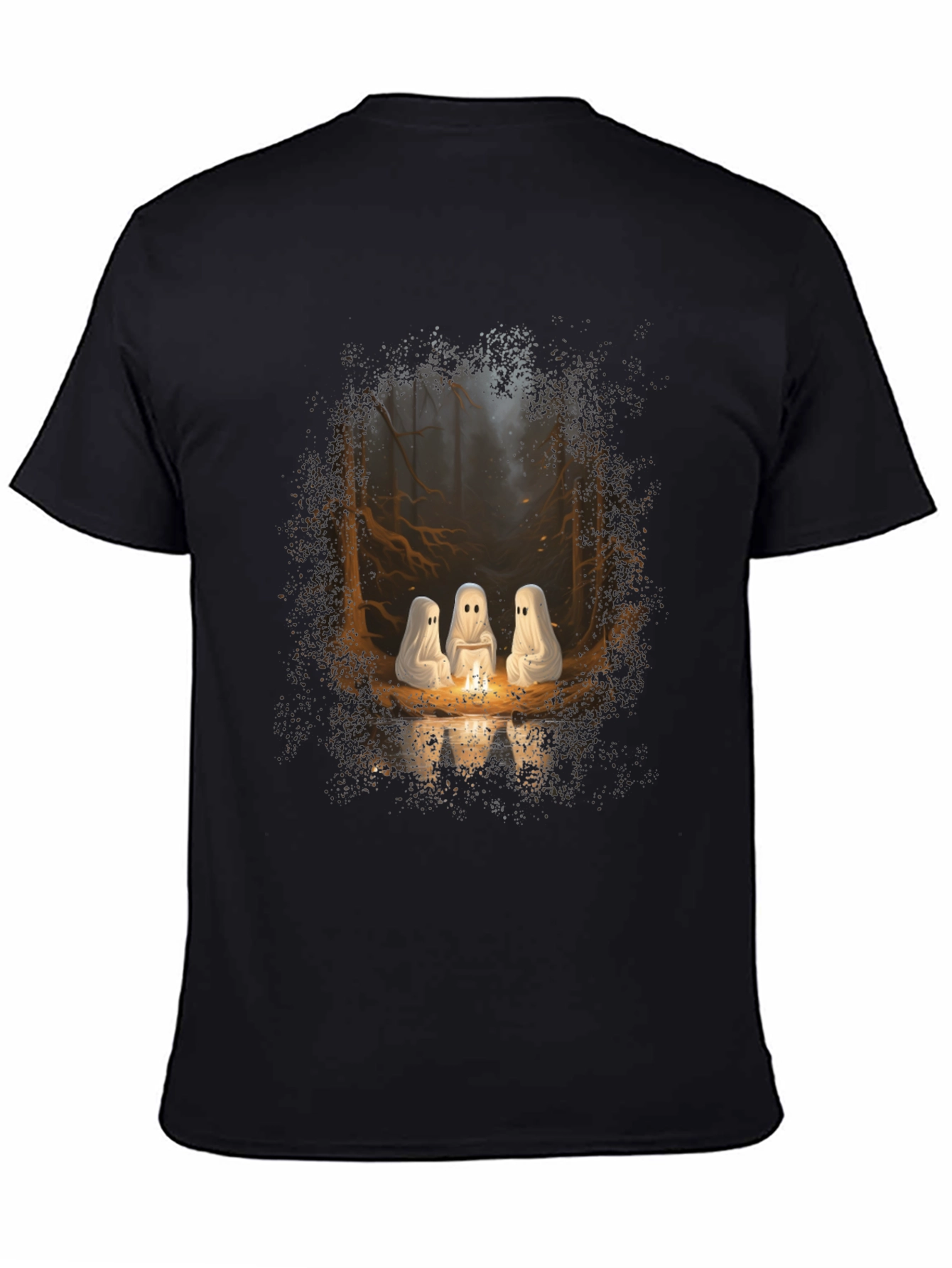 Ghost Campfire T-Shirt - Spooky Season Apparel