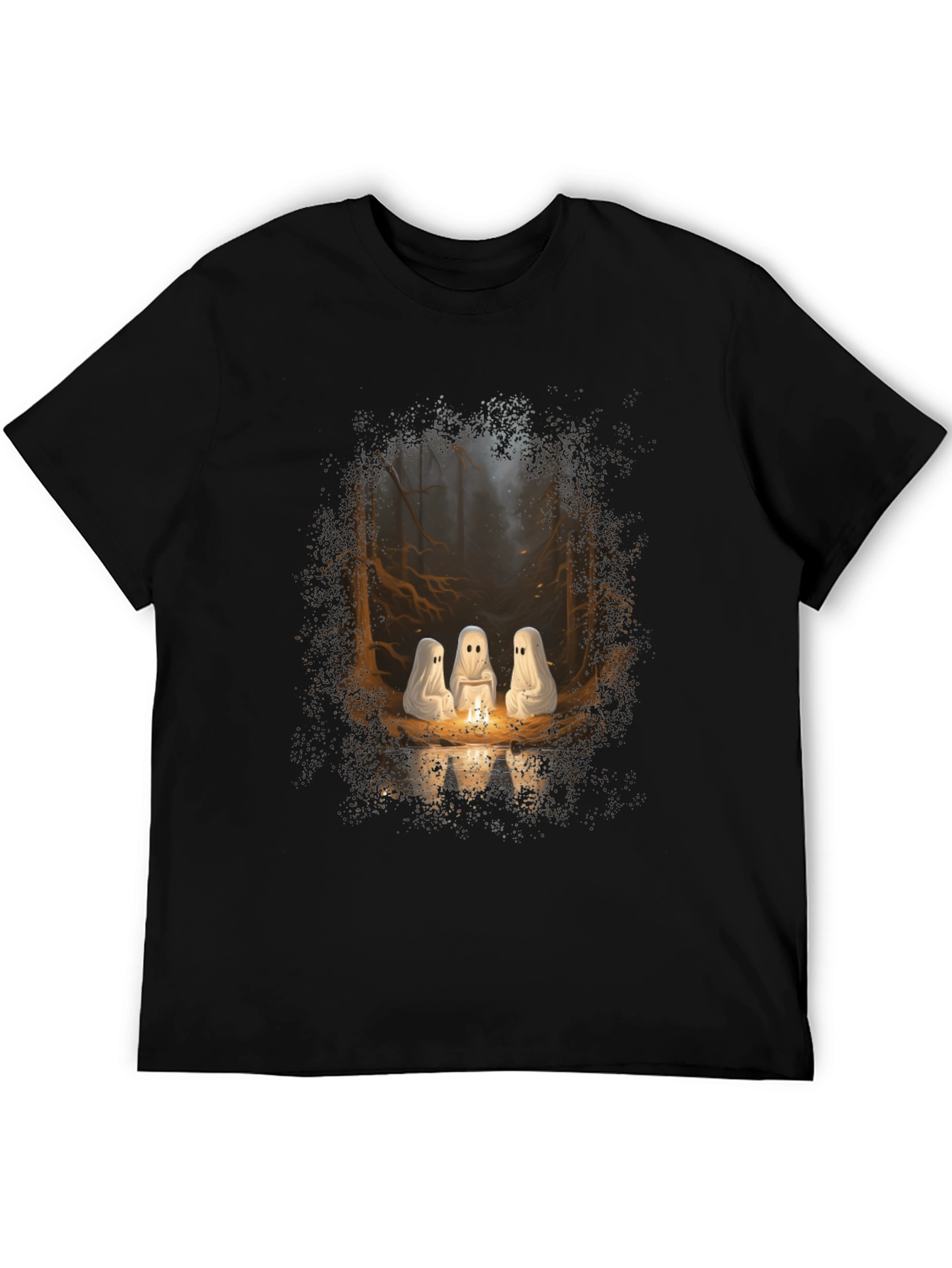 Ghost Campfire T-Shirt - Spooky Season Apparel