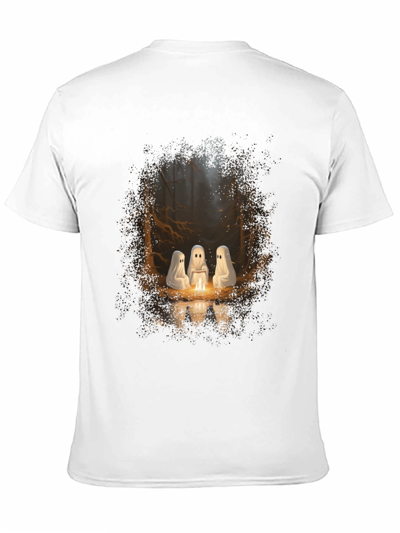 Ghost Campfire T-Shirt - Spooky Season Apparel