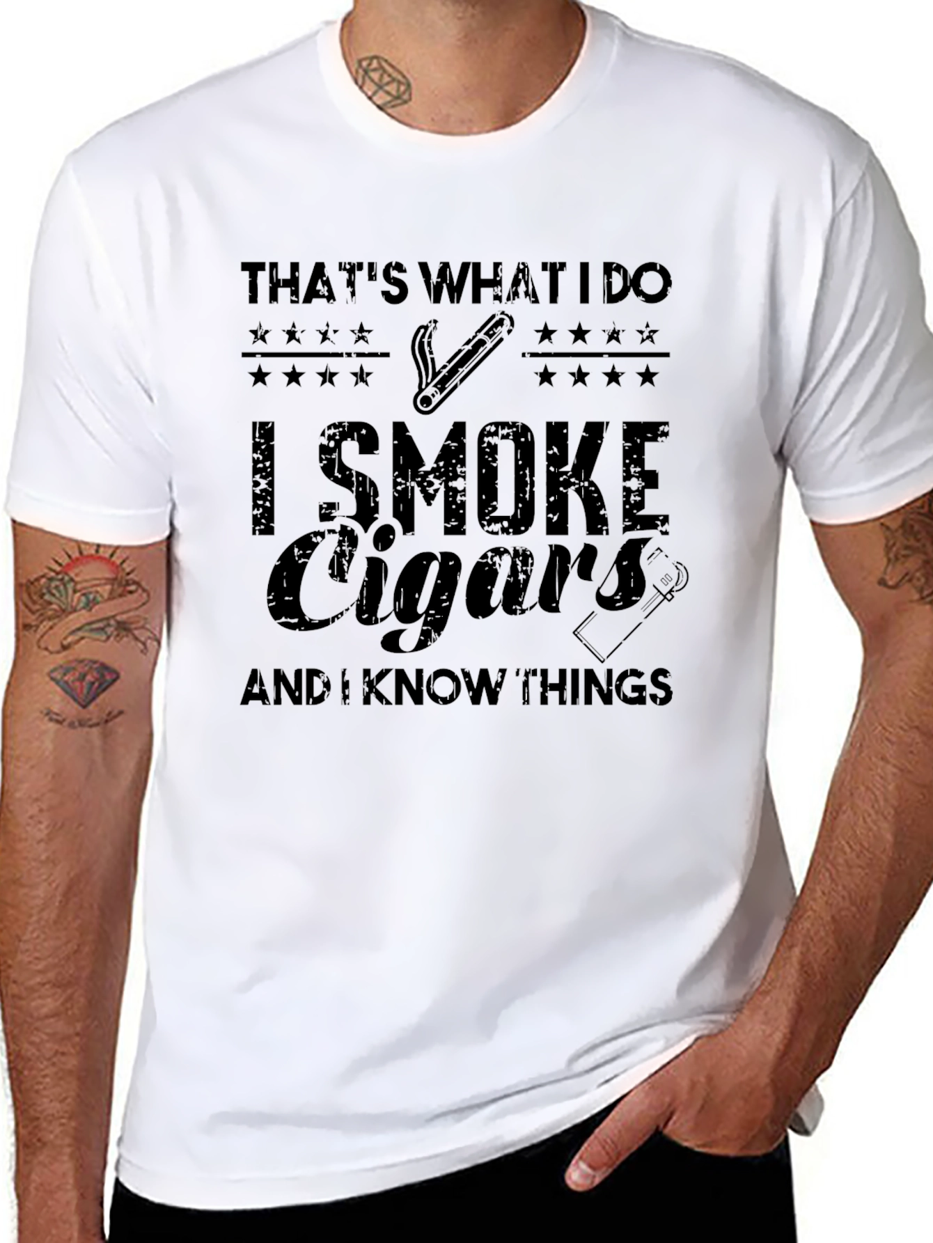 I Smoke Cigars & Know Things Graphic Tee