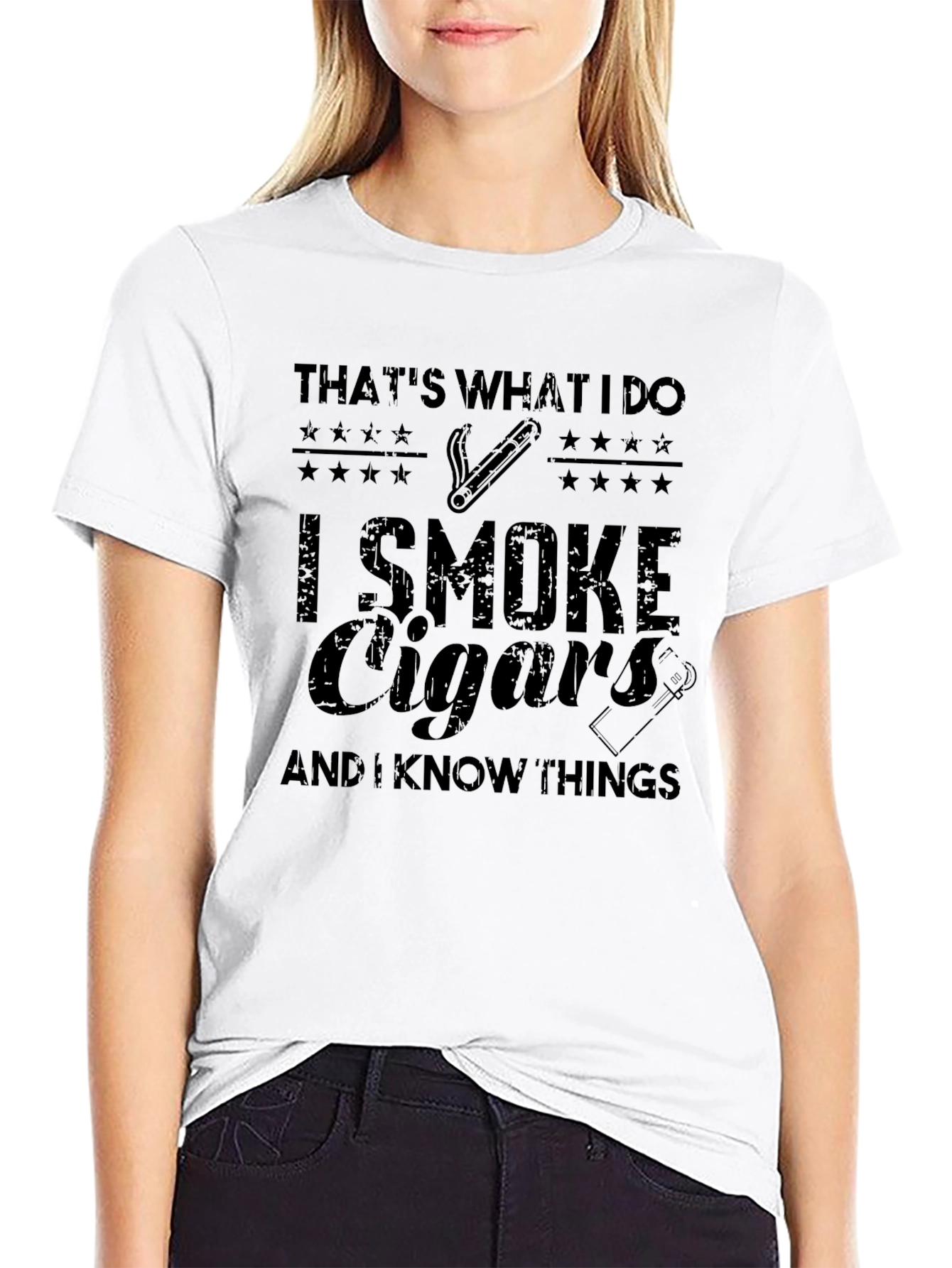 I Smoke Cigars & Know Things Graphic Tee