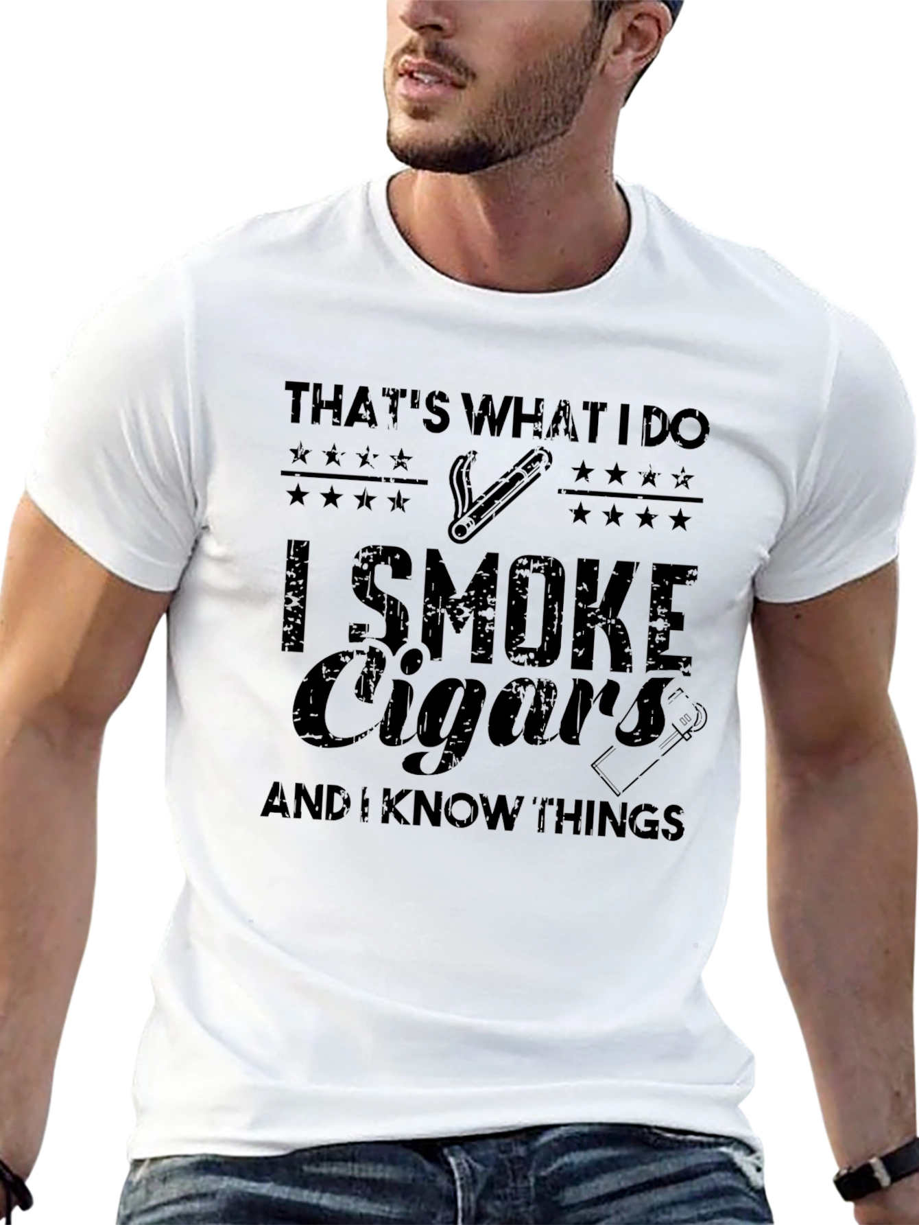 I Smoke Cigars & Know Things Graphic Tee