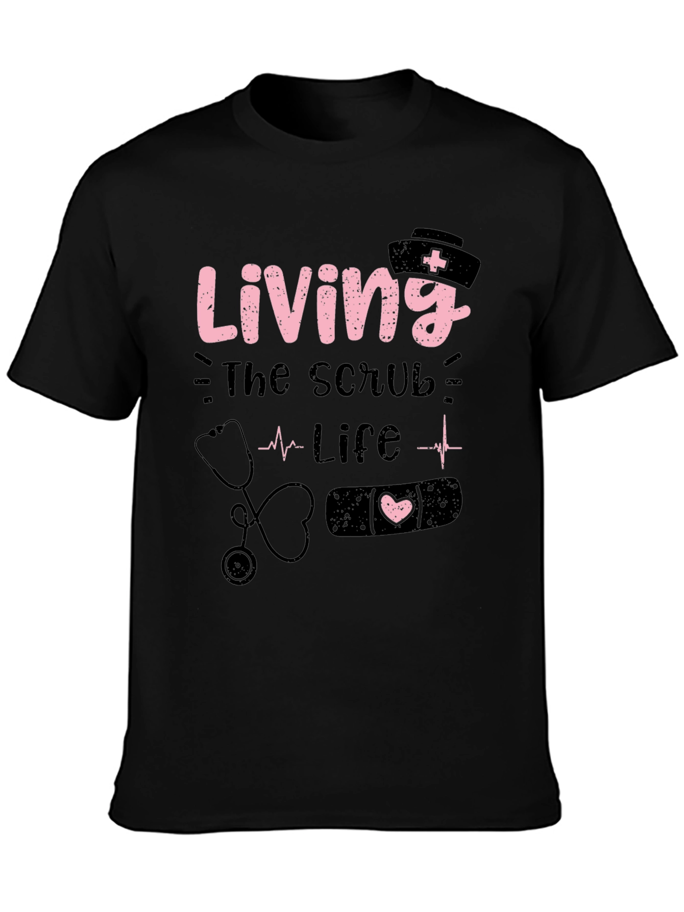 Living the Scrub Life Black T-Shirt