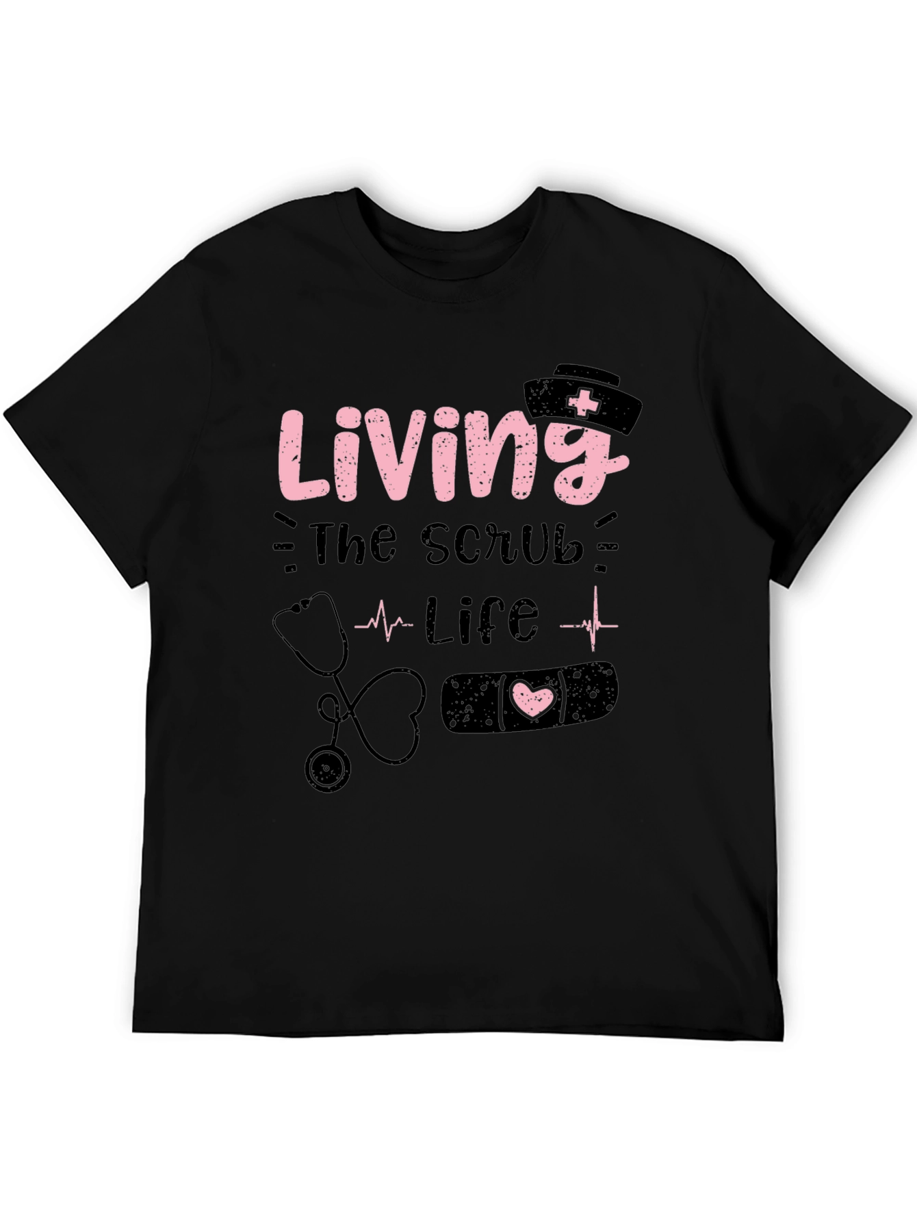 Living the Scrub Life Black T-Shirt