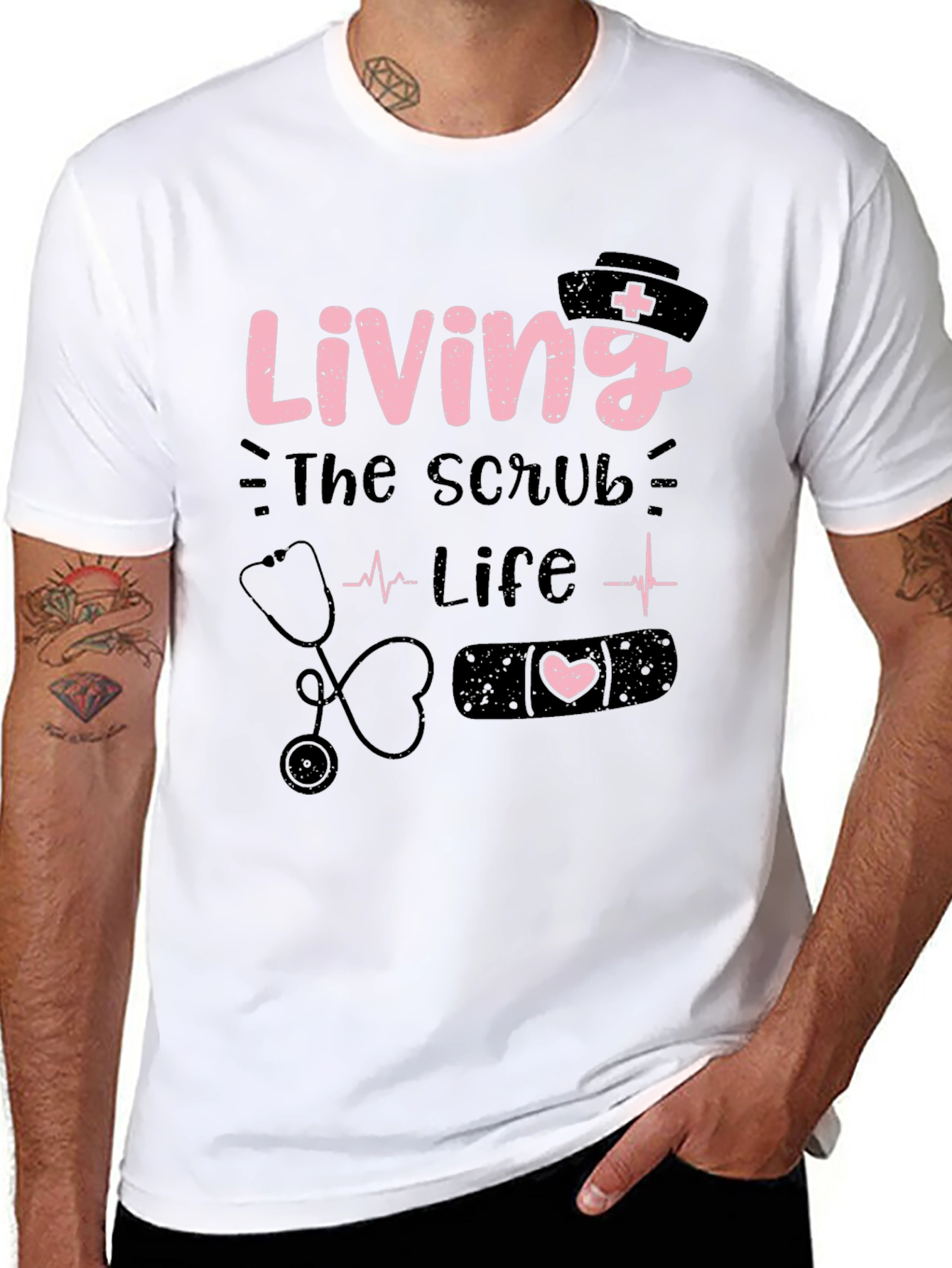 Living the Scrub Life Black T-Shirt