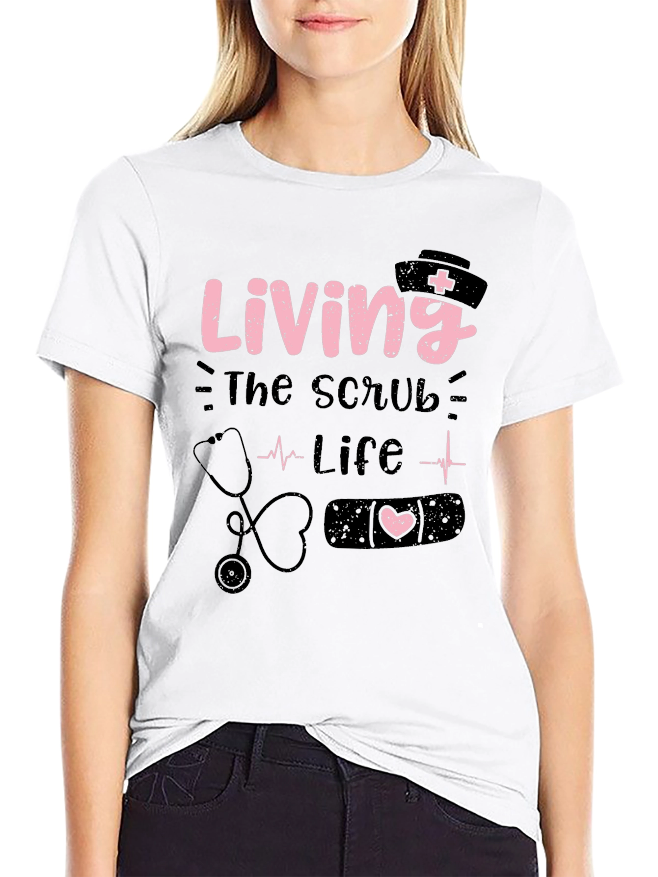 Living the Scrub Life Black T-Shirt