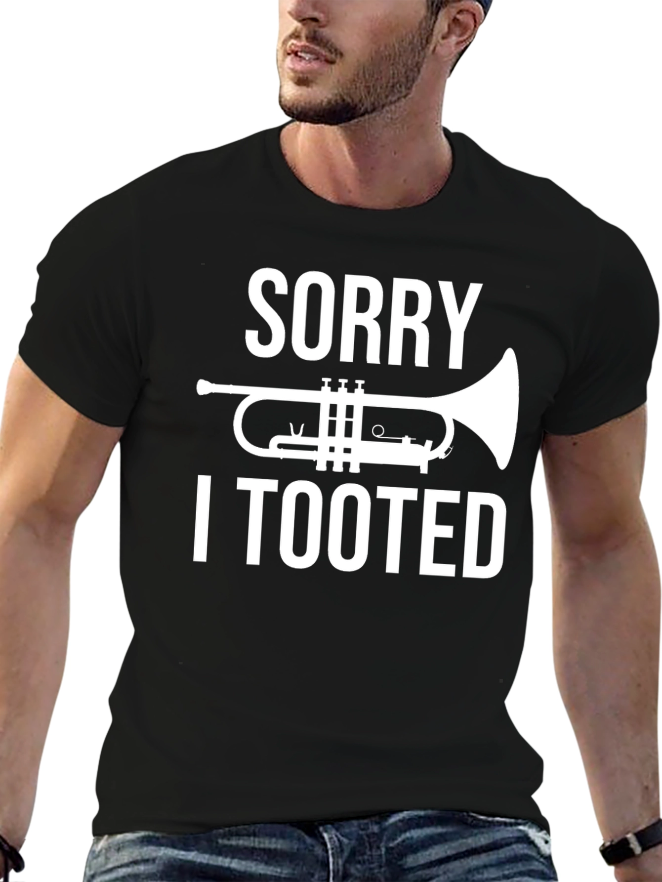 Sorry I Tooted T-Shirt Funny Trumpet Musician Tee