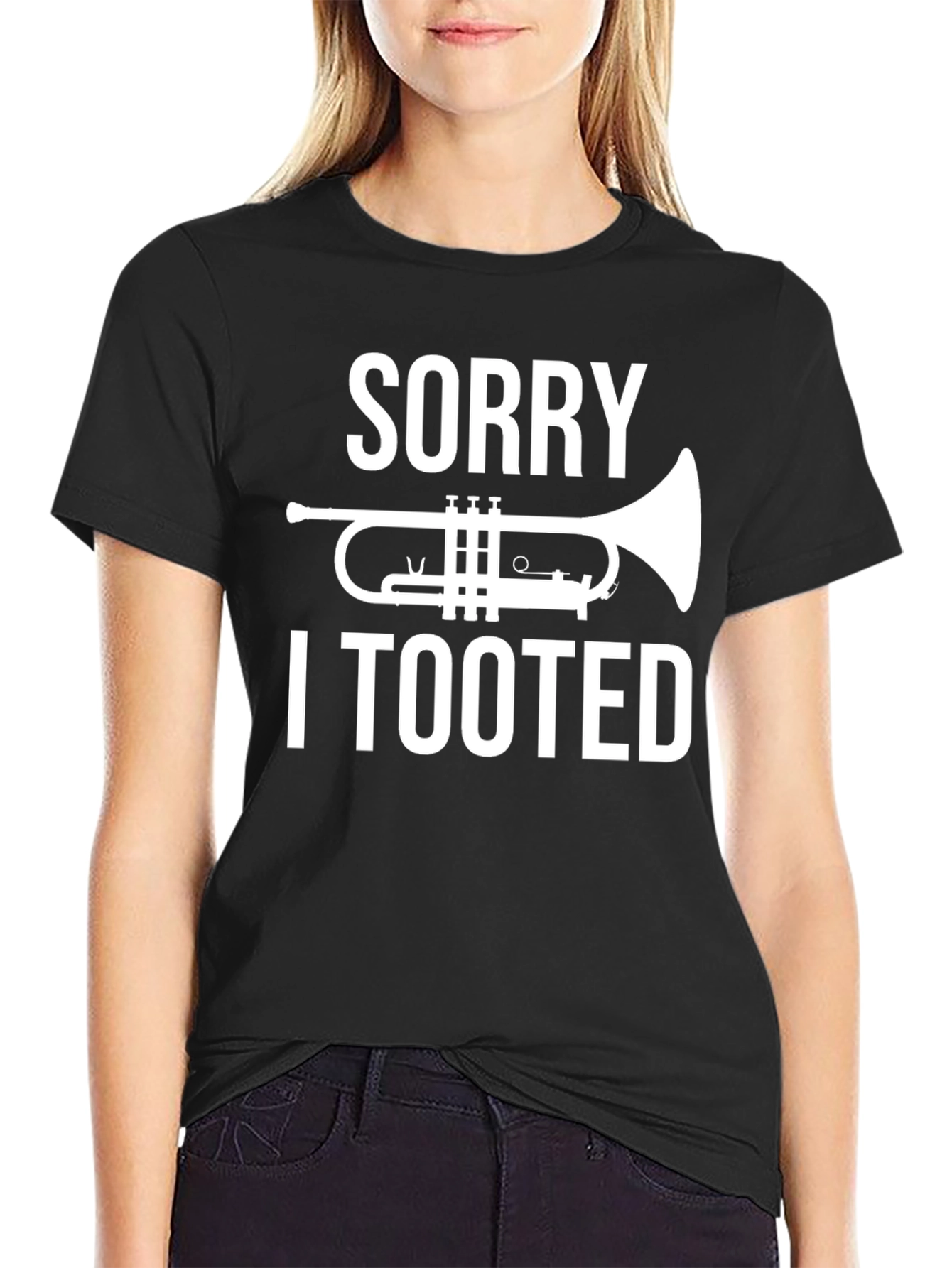 Sorry I Tooted T-Shirt Funny Trumpet Musician Tee