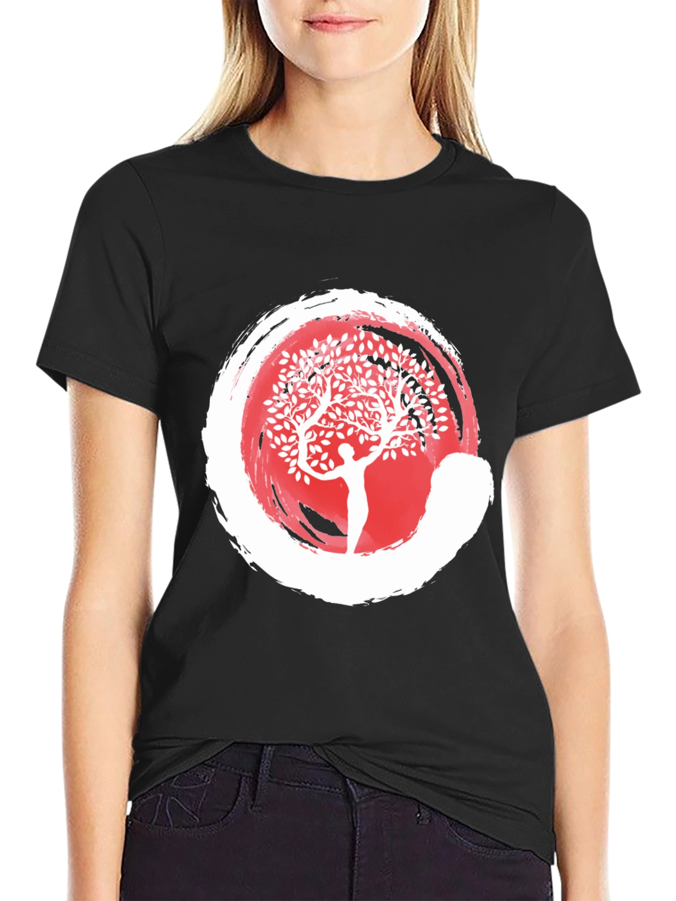 Enso Zen Circle Tree of Life Graphic Tee