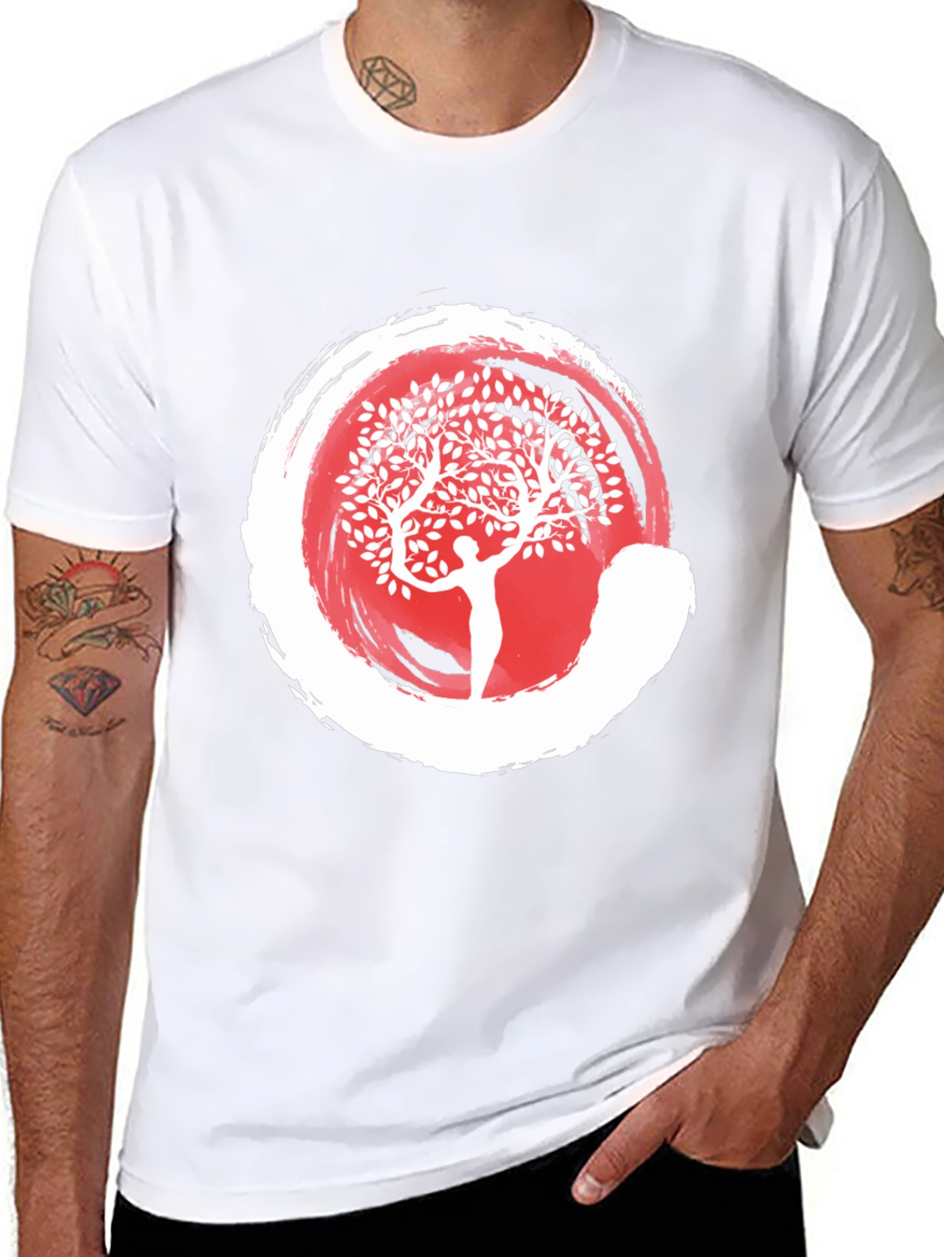 Enso Zen Circle Tree of Life Graphic Tee