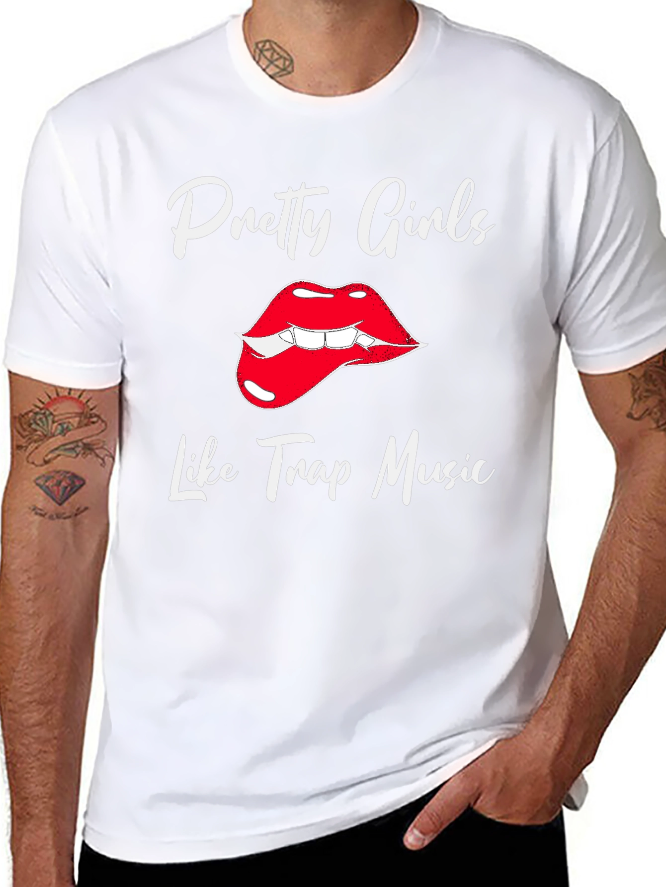 Pretty Girls Love Trap Music Black Graphic Tee