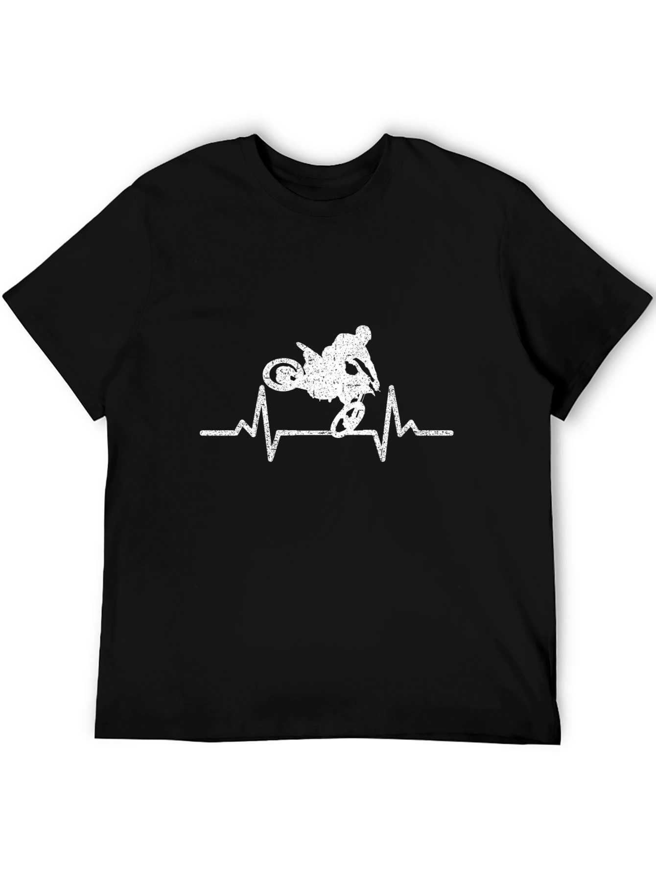 Motorcycle Heartbeat Graphic T-Shirt