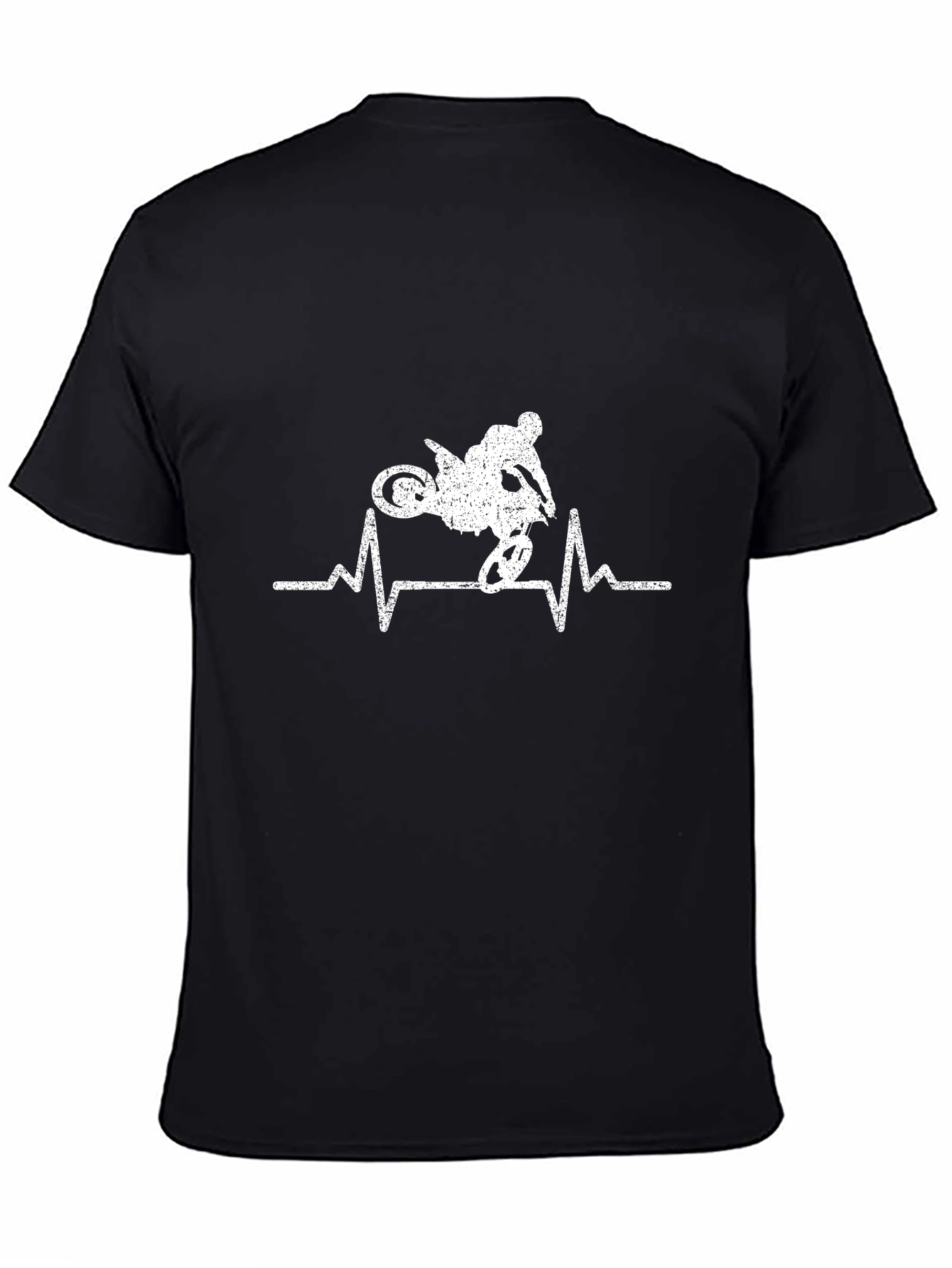 Motorcycle Heartbeat Graphic T-Shirt