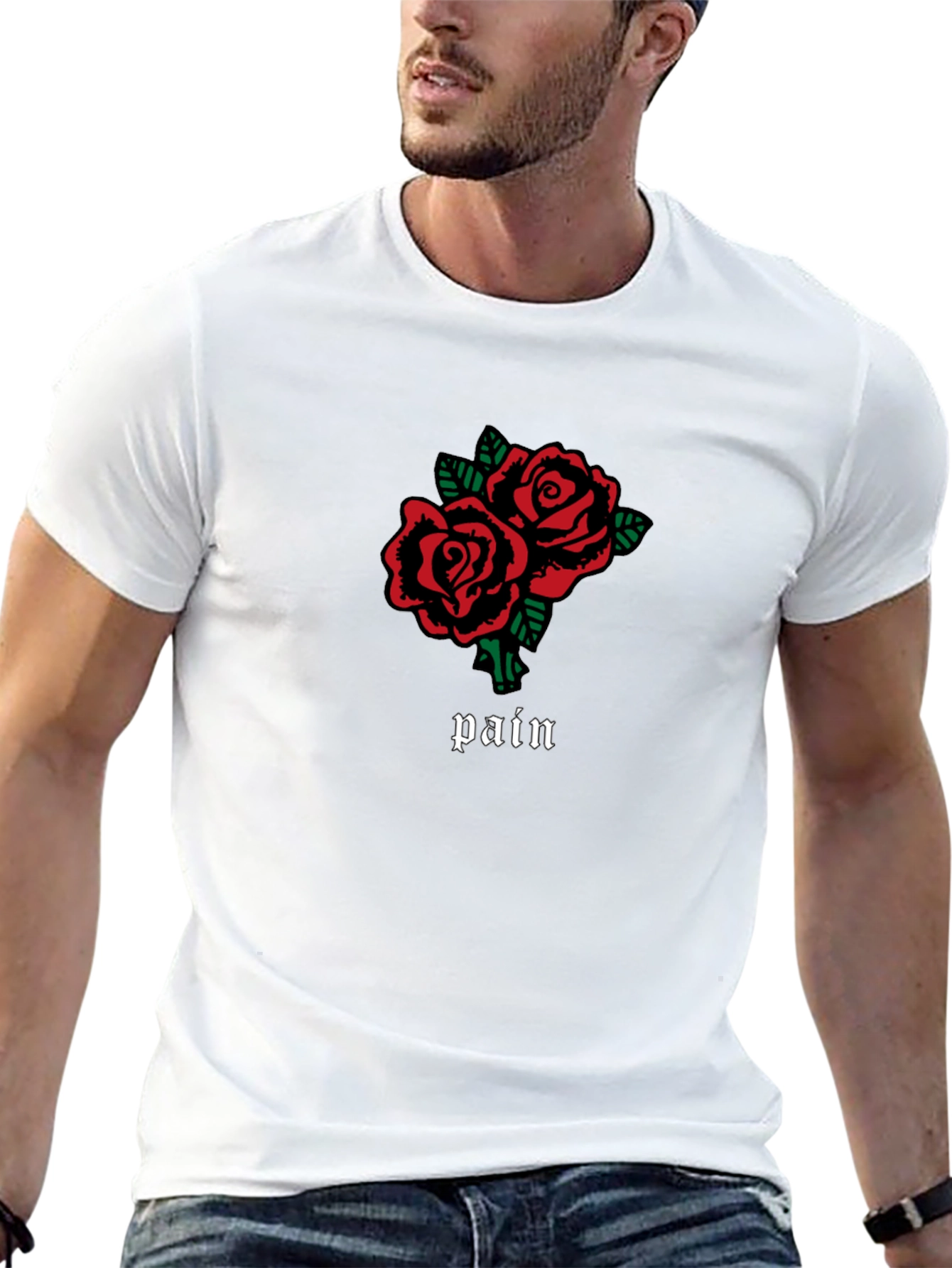 Pain Roses Graphic T-Shirt - Black