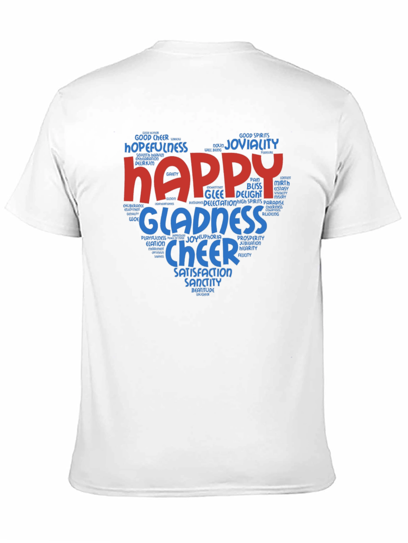 Happy Word Art T-Shirt - Joyful Design