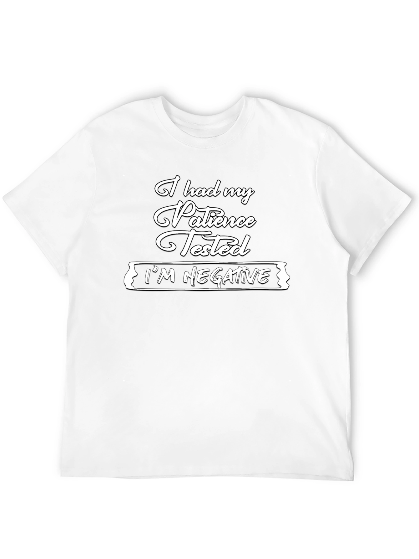 Funny Patience Tested Graphic Tee - Black