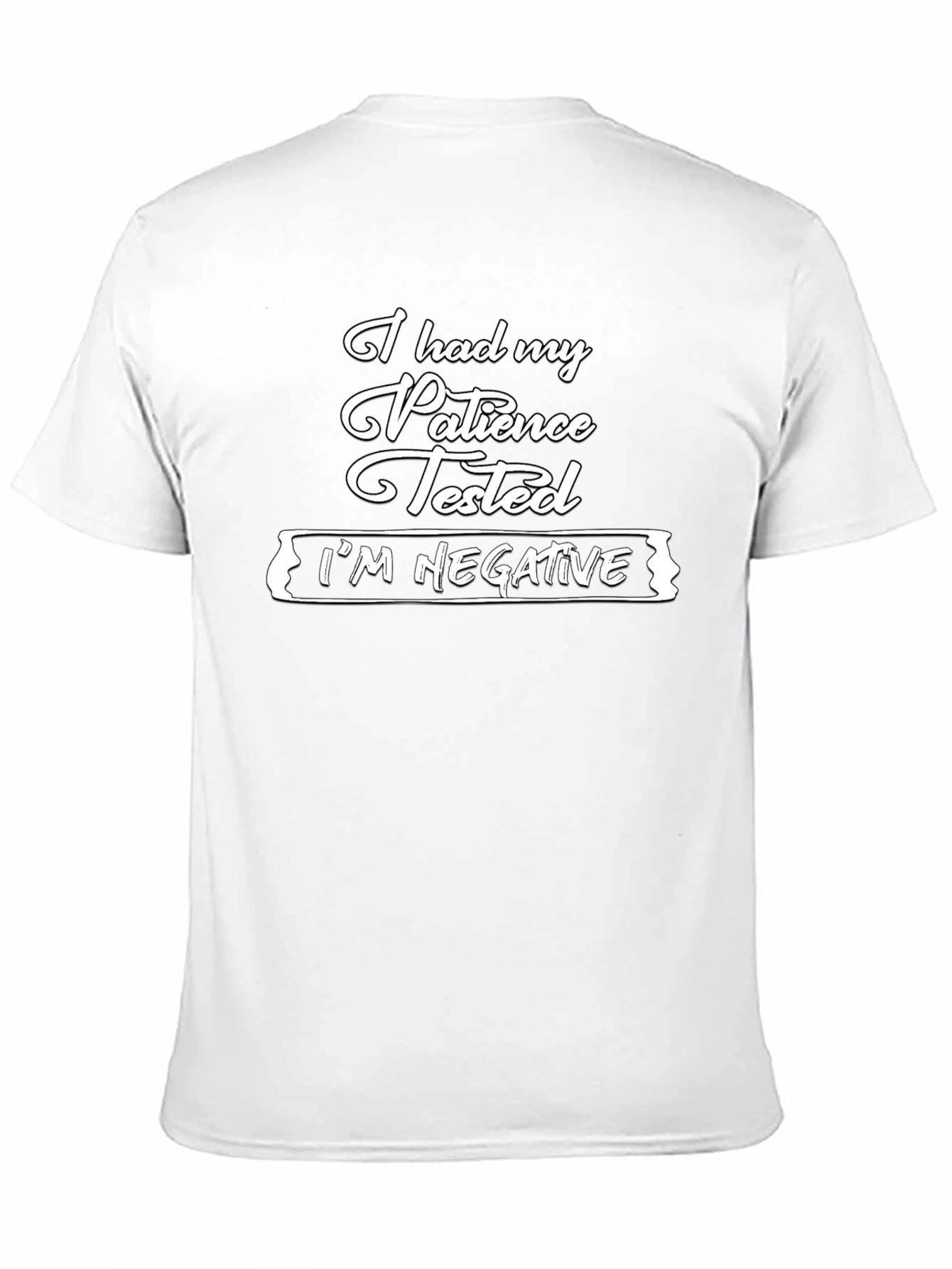 Funny Patience Tested Graphic Tee - Black