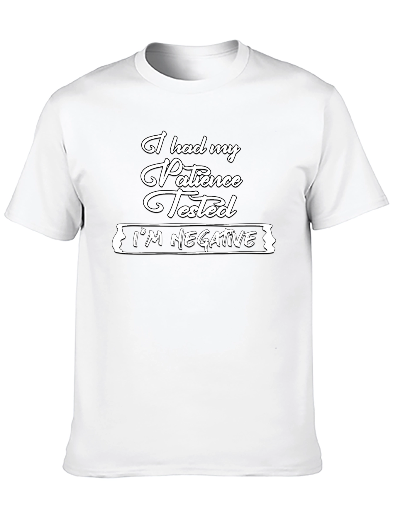 Funny Patience Tested Graphic Tee - Black