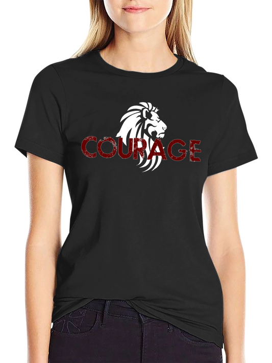 Courage Lion Graphic Tee - Mens Black T-Shirt