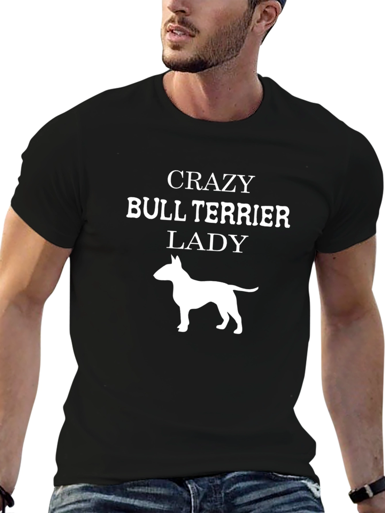 Crazy Bull Terrier Lady T-Shirt