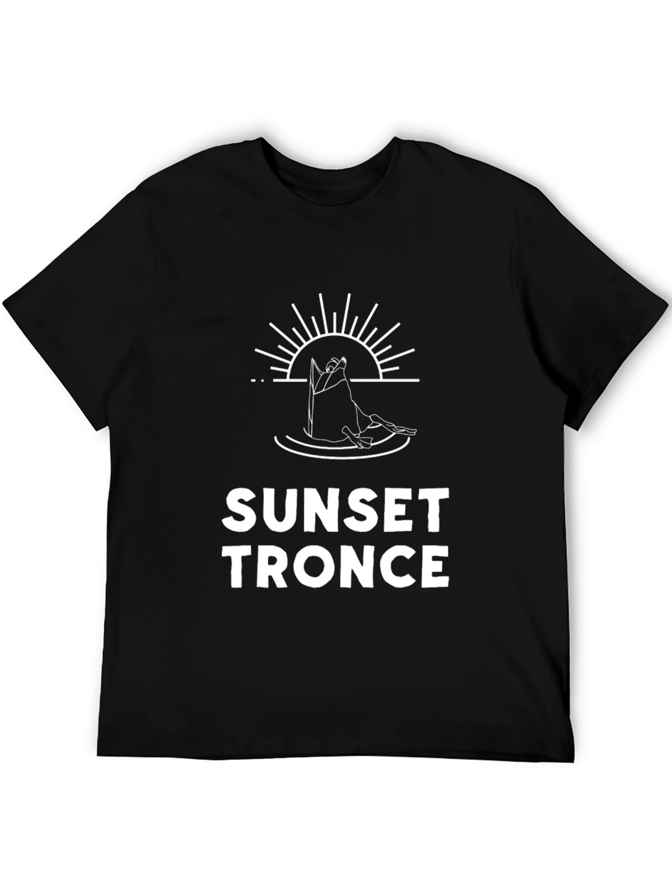 Sunset Tronce Graphic Tee - Black Cotton T-Shirt