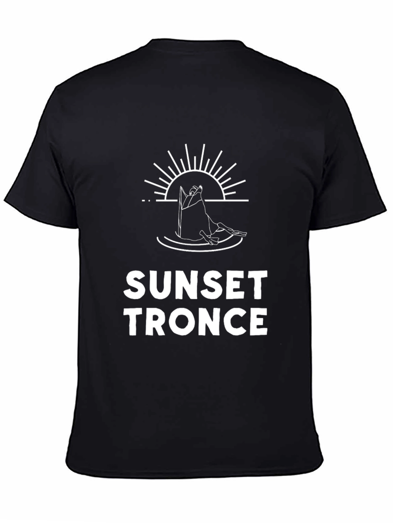 Sunset Tronce Graphic Tee - Black Cotton T-Shirt