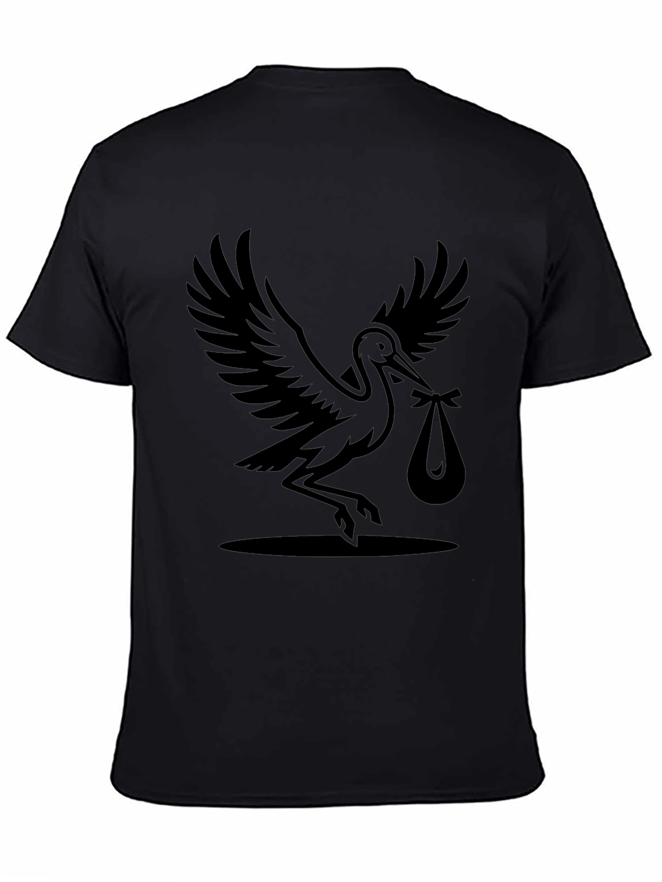 Stork Graphic T-Shirt - New Baby Announcement Tee