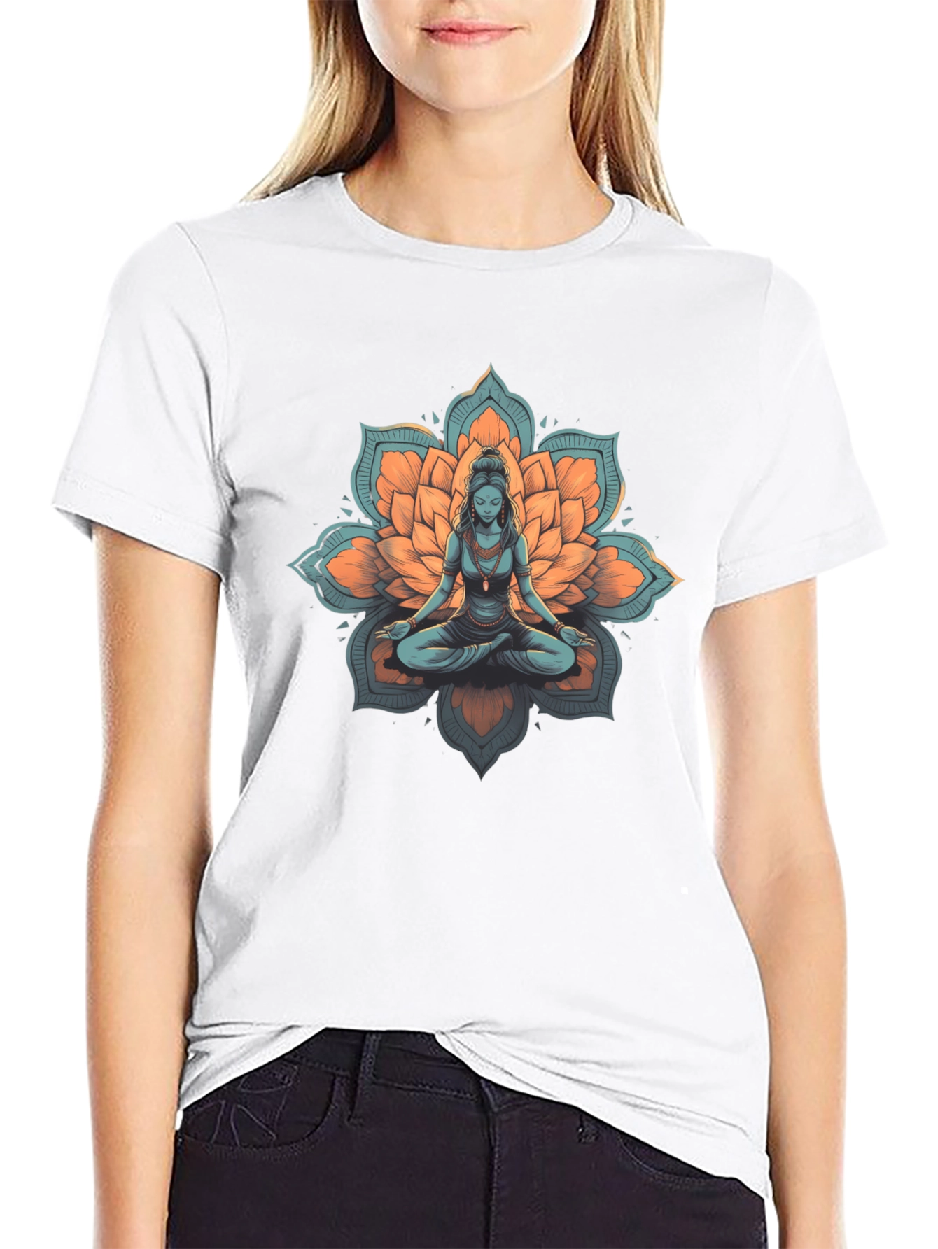 Lotus Meditation Graphic T-Shirt
